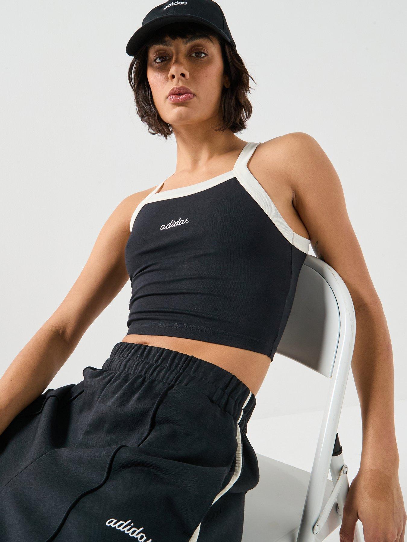 Adidas Sportswear Women'S Seasonal Essentials Colorpop Tank With Embroidered Graphic - Black