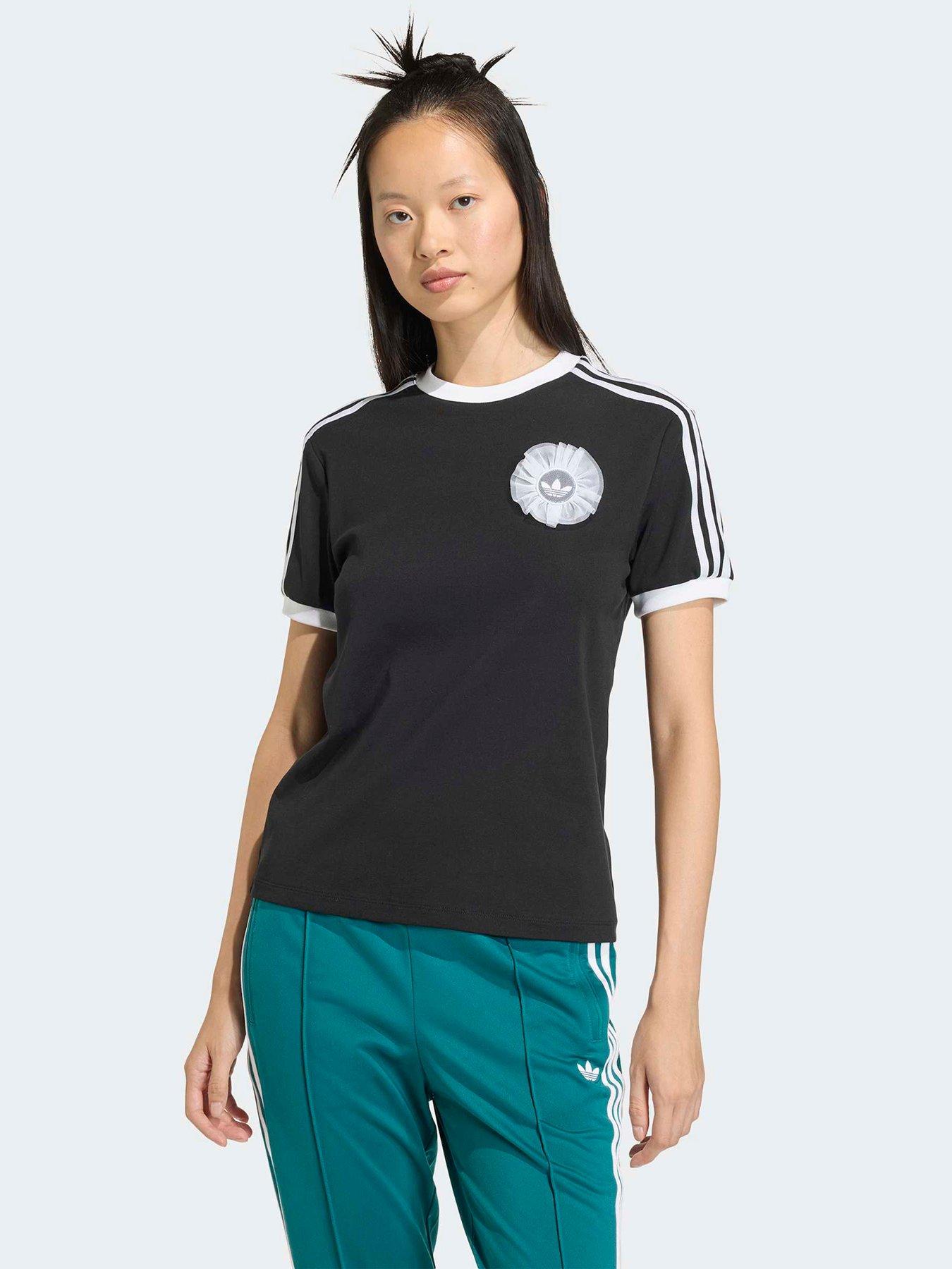 adidas Originals Womens Branded Short Sleeve Tee - Black