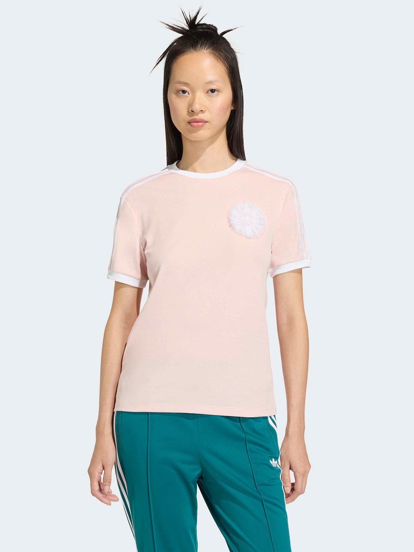 adidas Originals Womens Branded Short Sleeve Tee - Pink