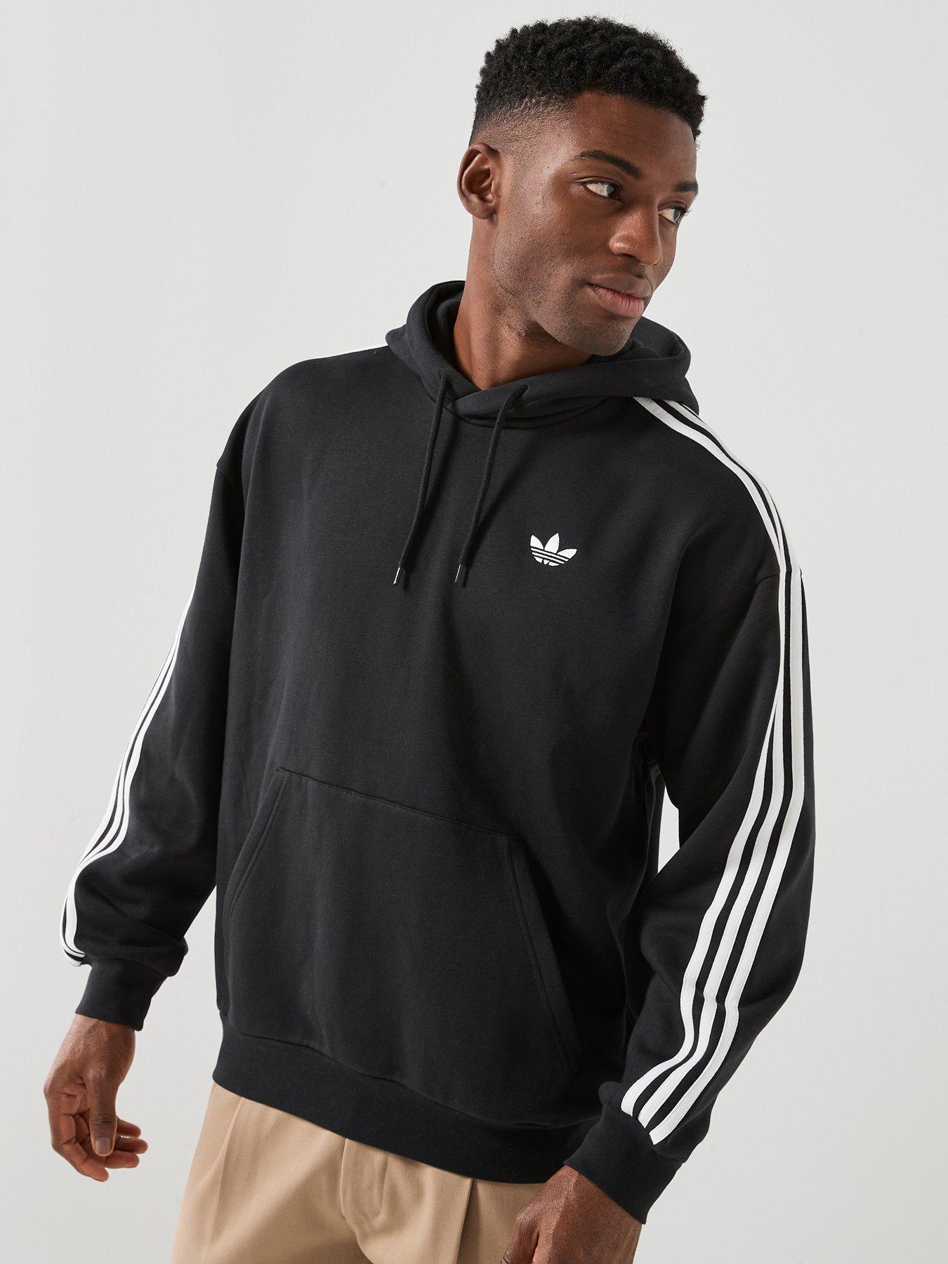 adidas Originals Men's Adicolor Classics 3-Stripes Hoody, Black, Size M, Men