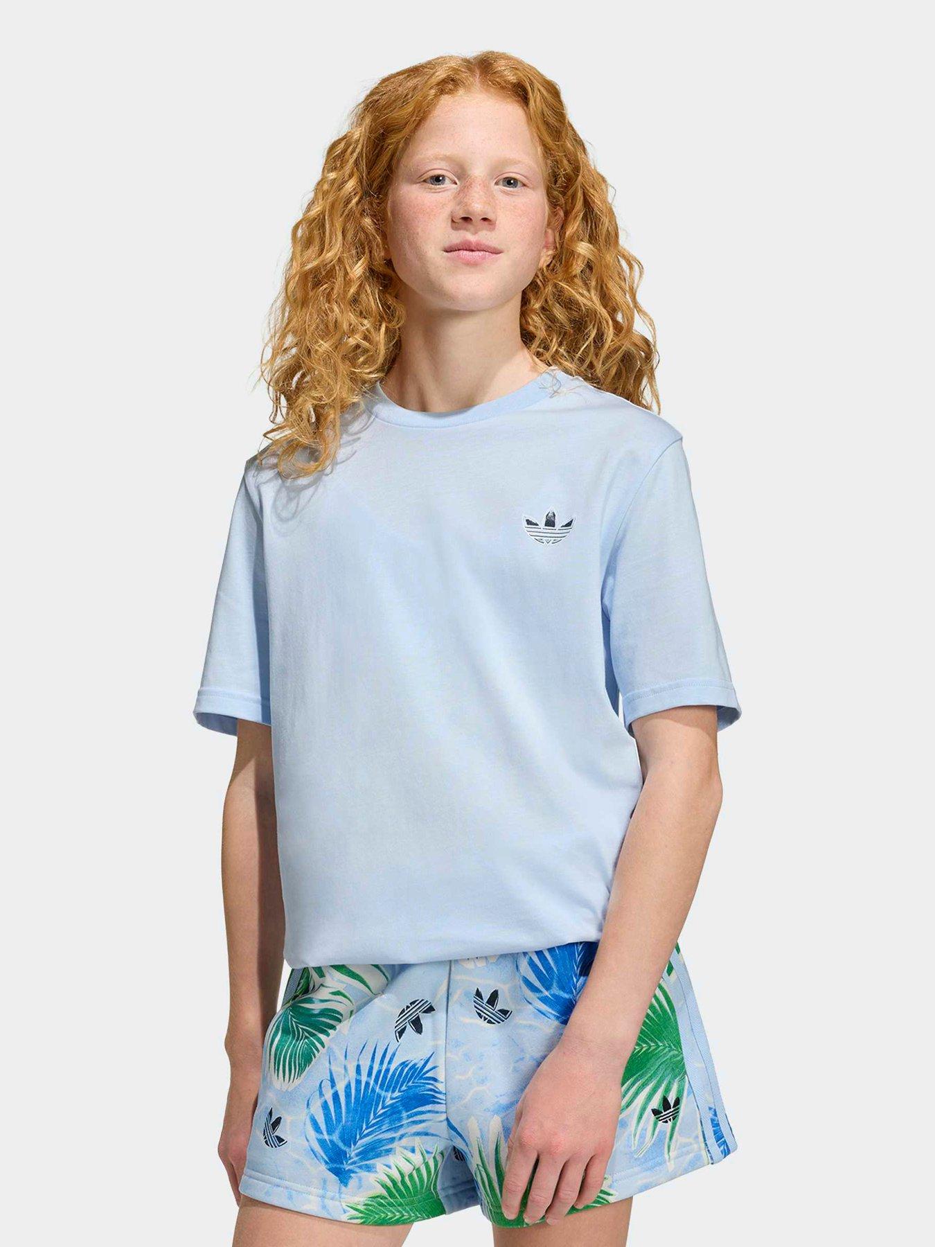 adidas Originals Junior Boys T-Shirt Graphic Floral Print, Crsk, Size 11-12 Years