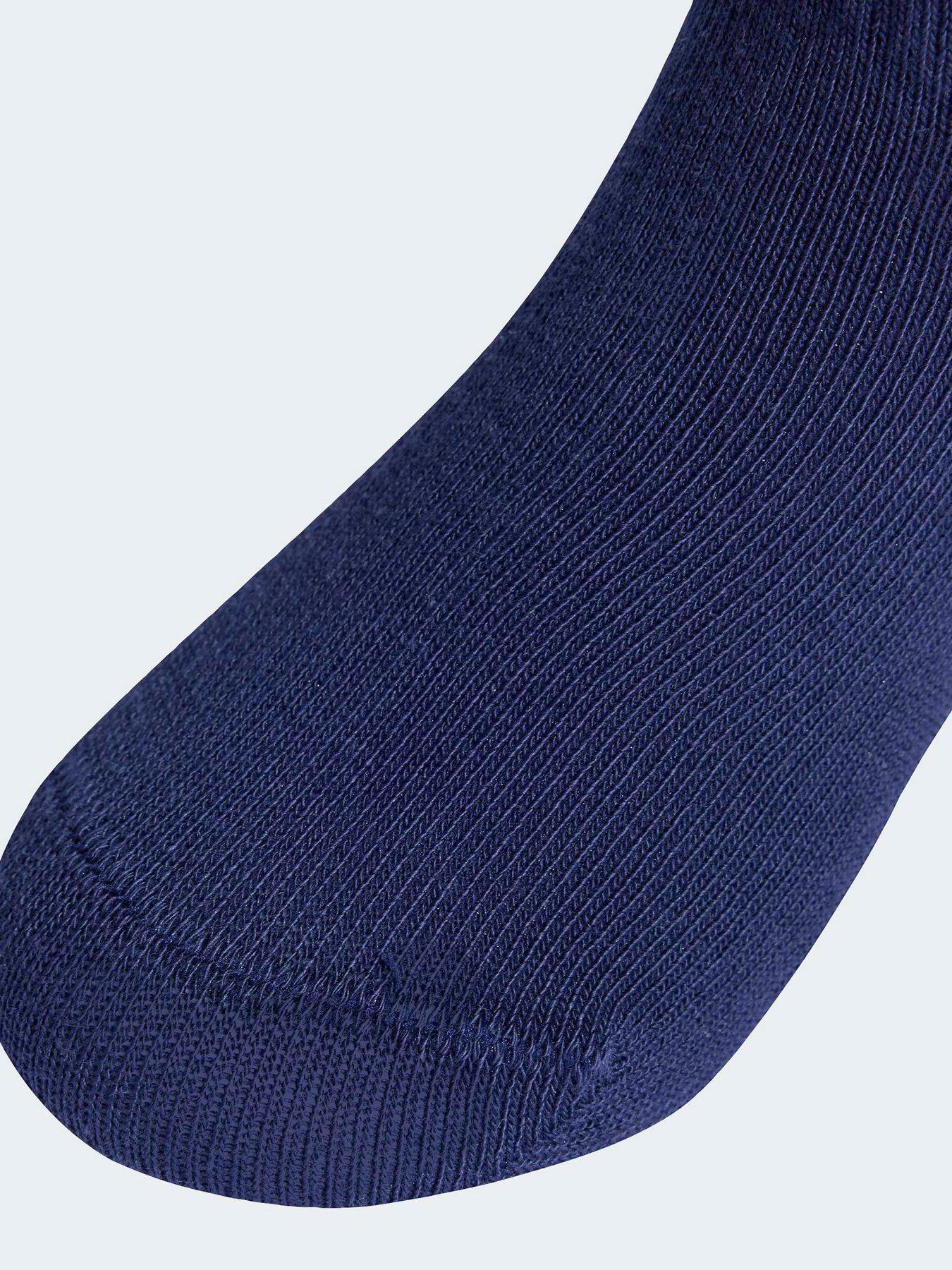 Image 2 of 3 of adidas Originals Kids 3-Stripes Crew Socks 6 Pairs - Blue