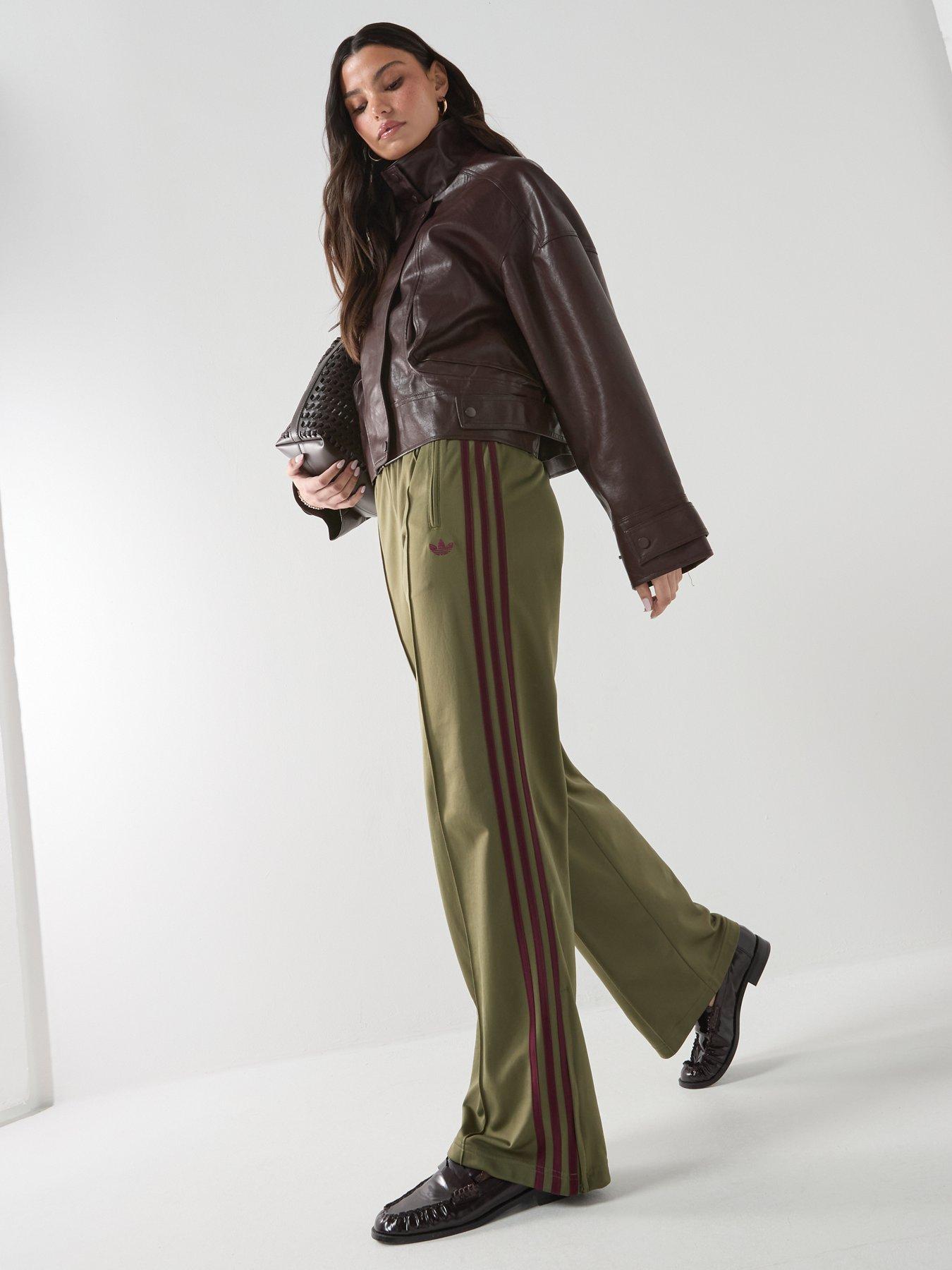 Image 3 of 7 of adidas Originals Firebird Loose Track Pants - Olive/Maroon