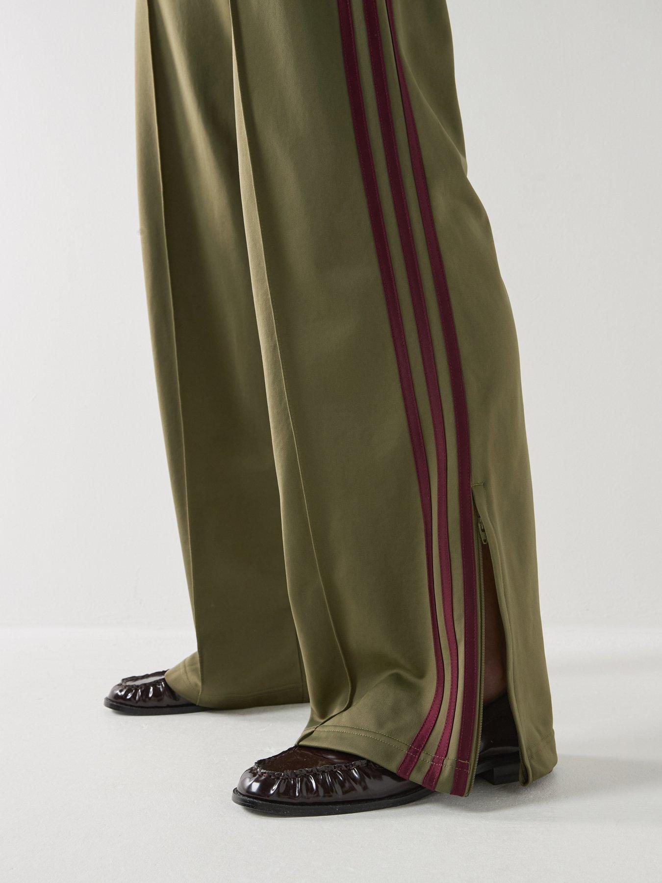 Image 6 of 7 of adidas Originals Firebird Loose Track Pants - Olive/Maroon