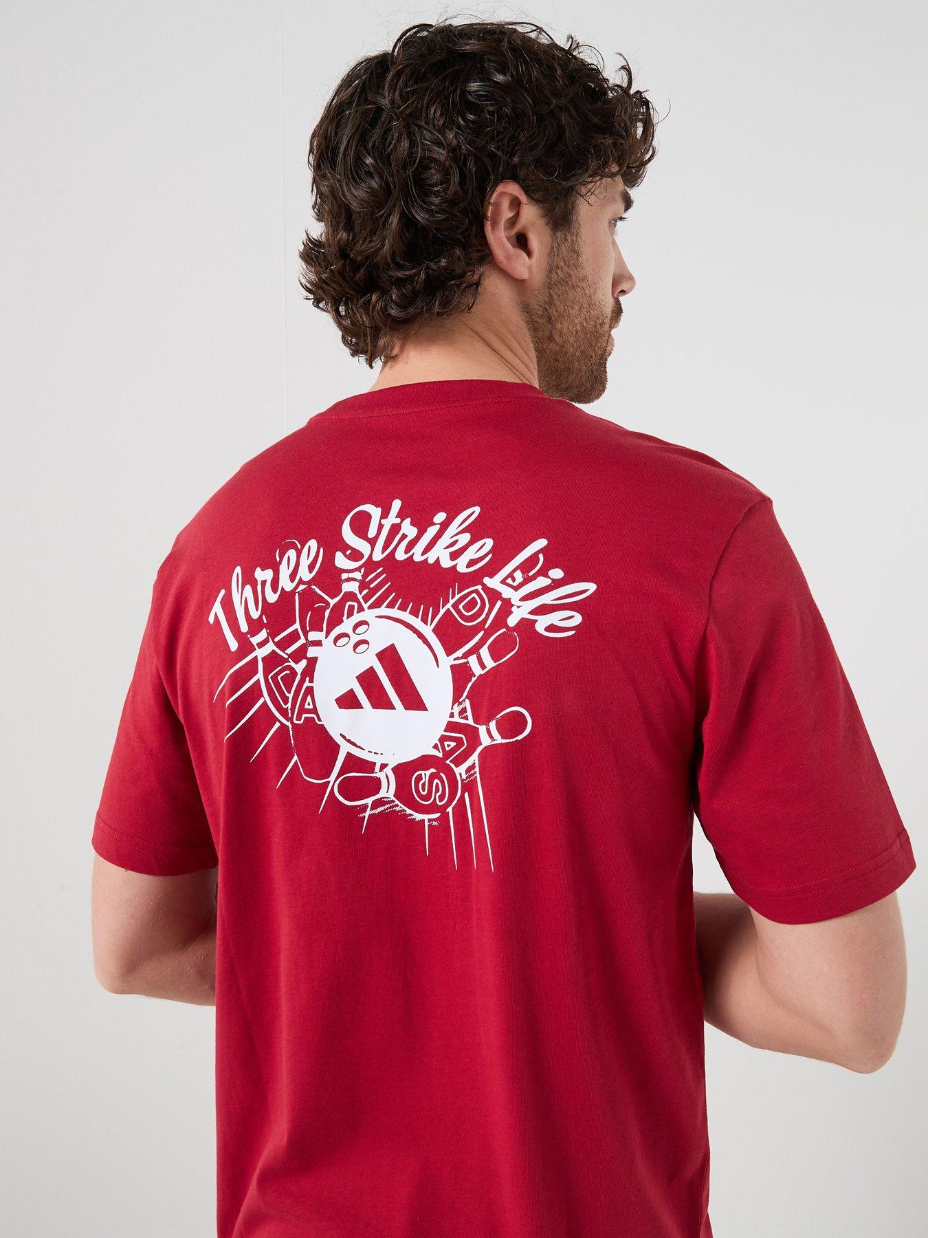 adidas Sportswear Men's Novelty Bowl Graphic T-Shirt - Burgundy