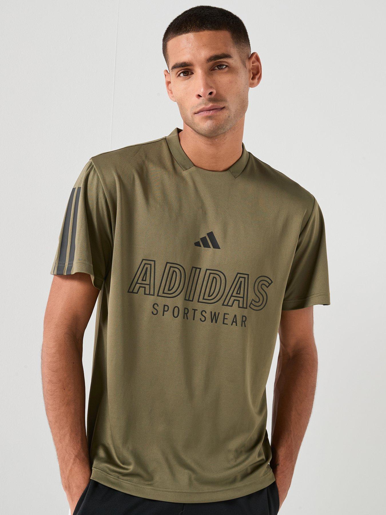 adidas Sportswear Men's House Of Tiro Wordmark T-Shirt, Green, Size Xl, Men