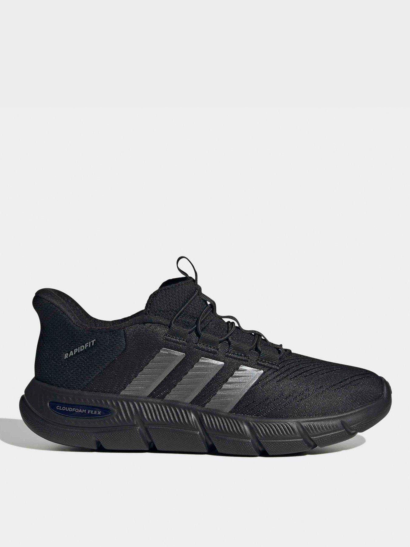 Adidas Sportswear Womens Cloudfoam Flex Rapidfit Slip-On Trainers - Black