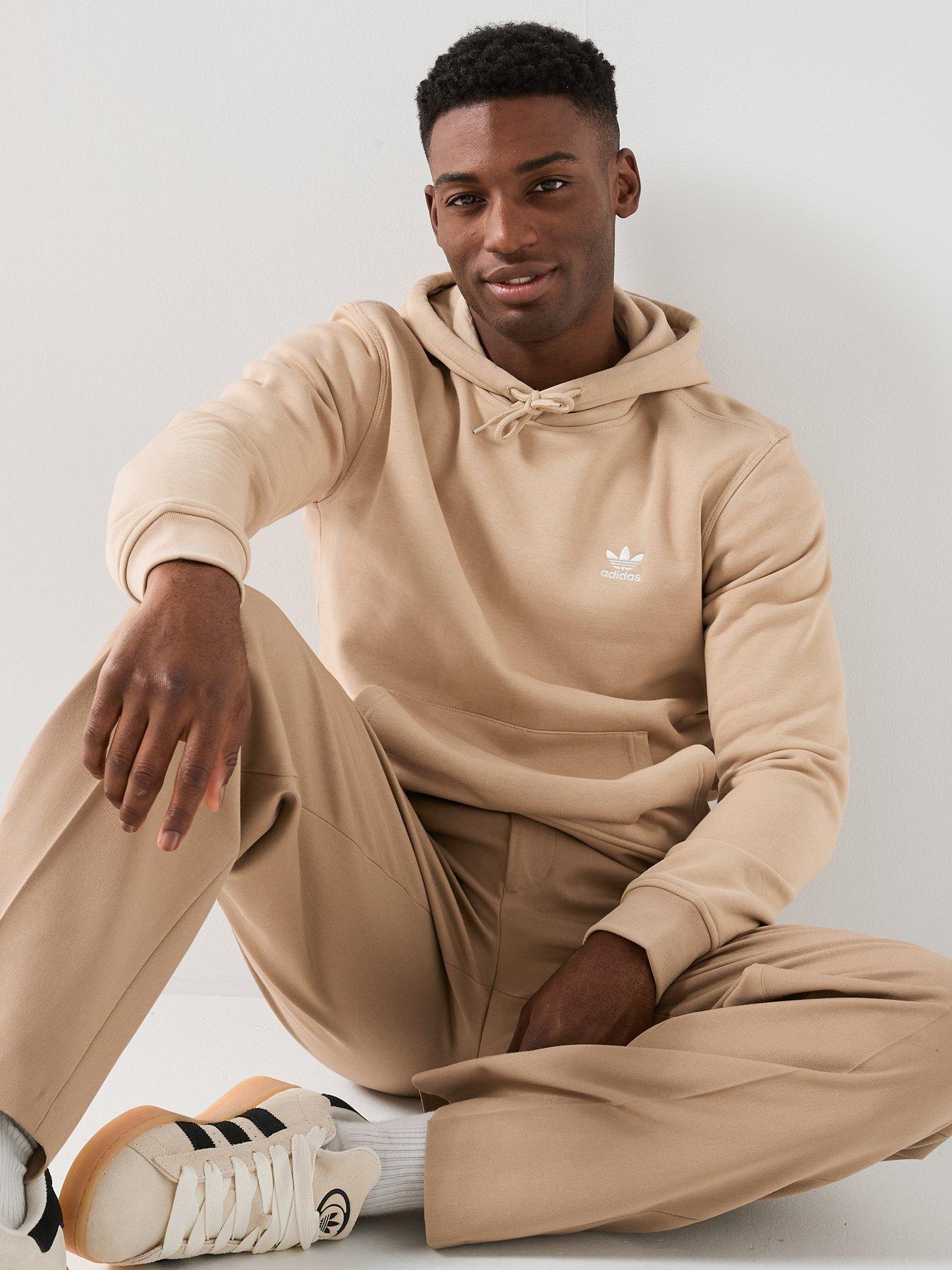 Image 4 of 6 of adidas Originals Men's Trefoil Essentials Hoodie - Beige