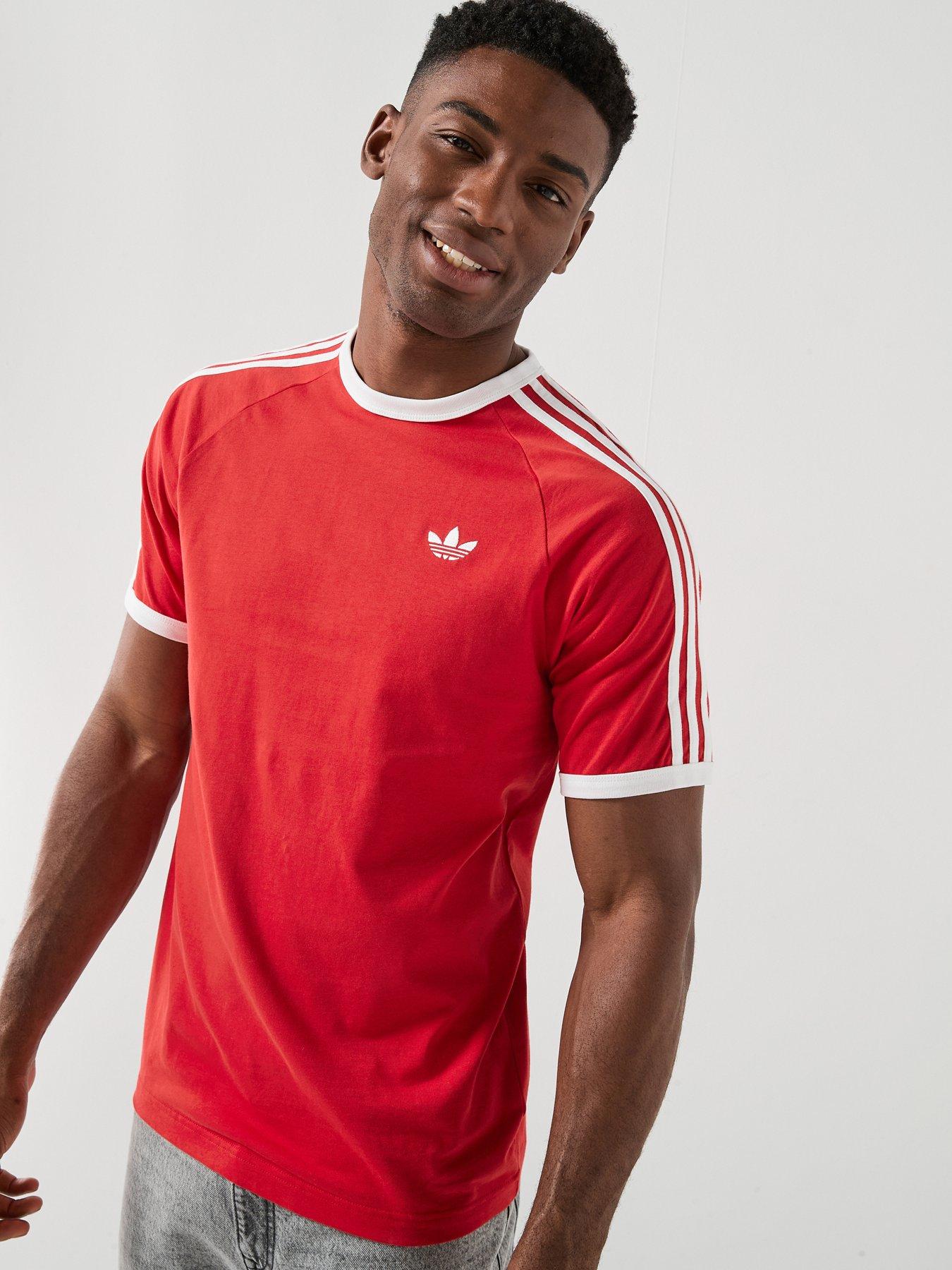 adidas Originals Men's 3-Stripes T-Shirt - Red