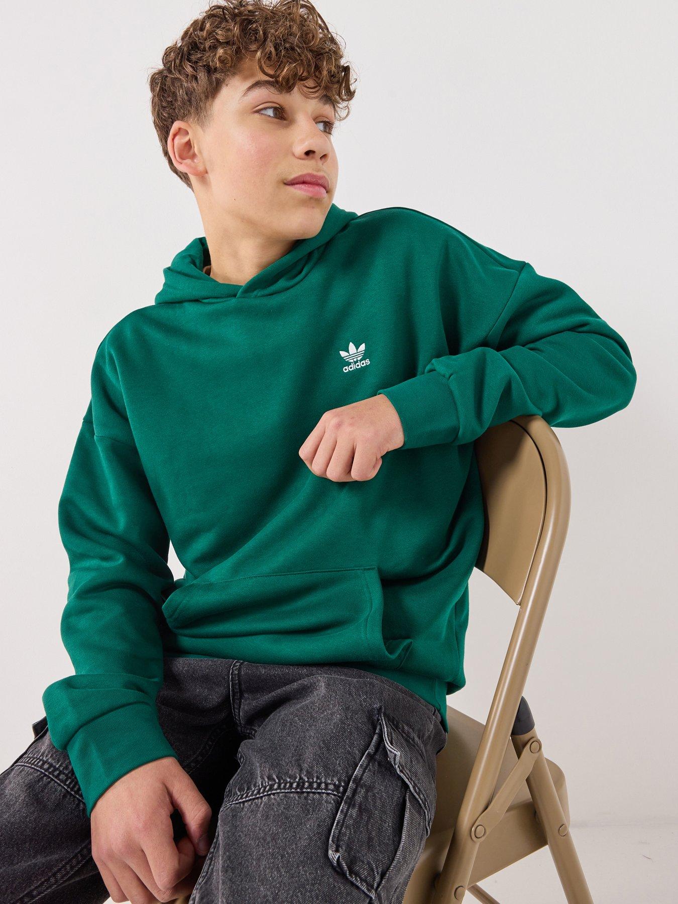adidas Originals Junior Unisex Loose Fleece Hoodie Kids - Green