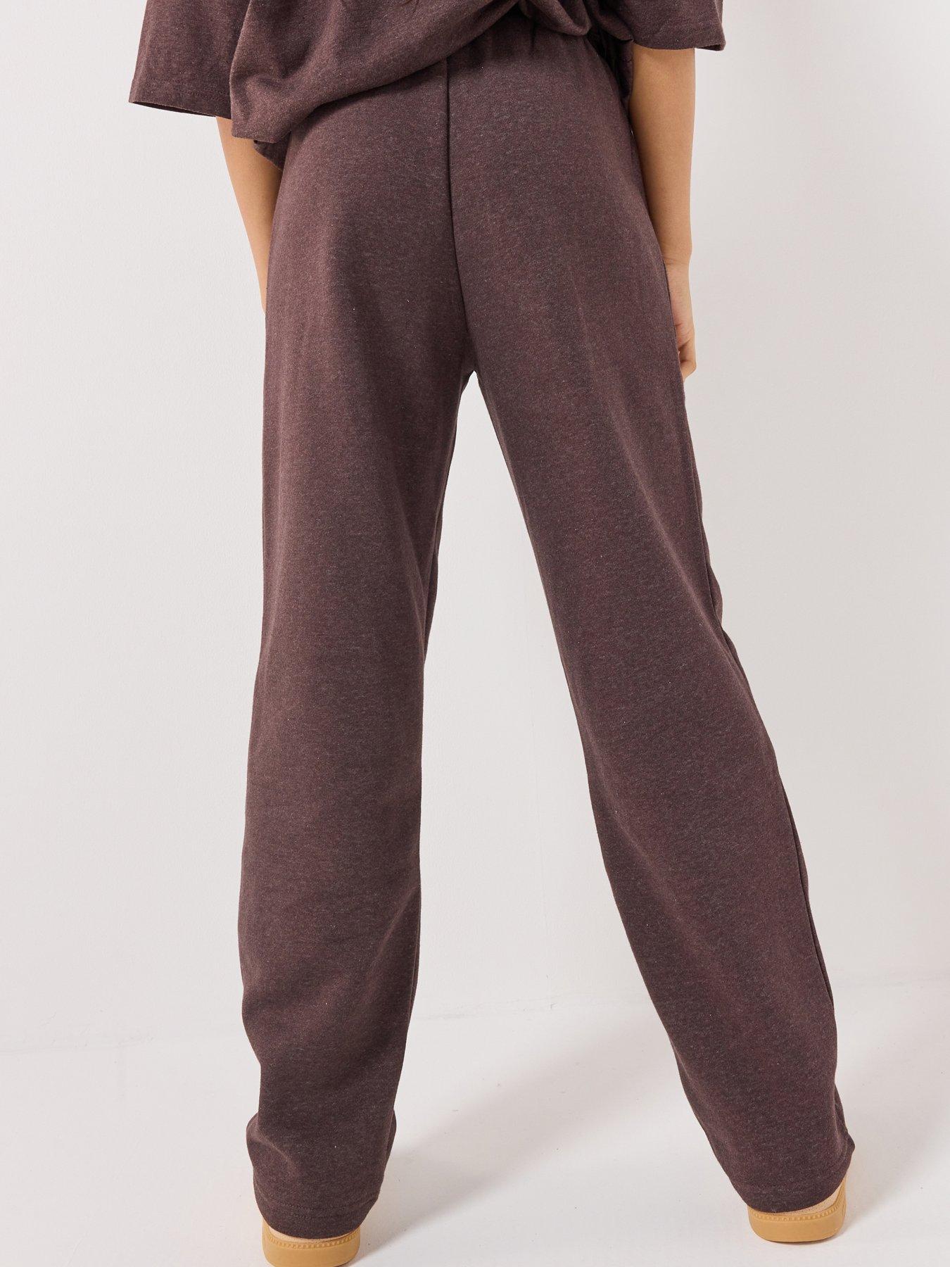 adidas Originals Junior Boy's Wide Leg Fleece Melange Joggers
