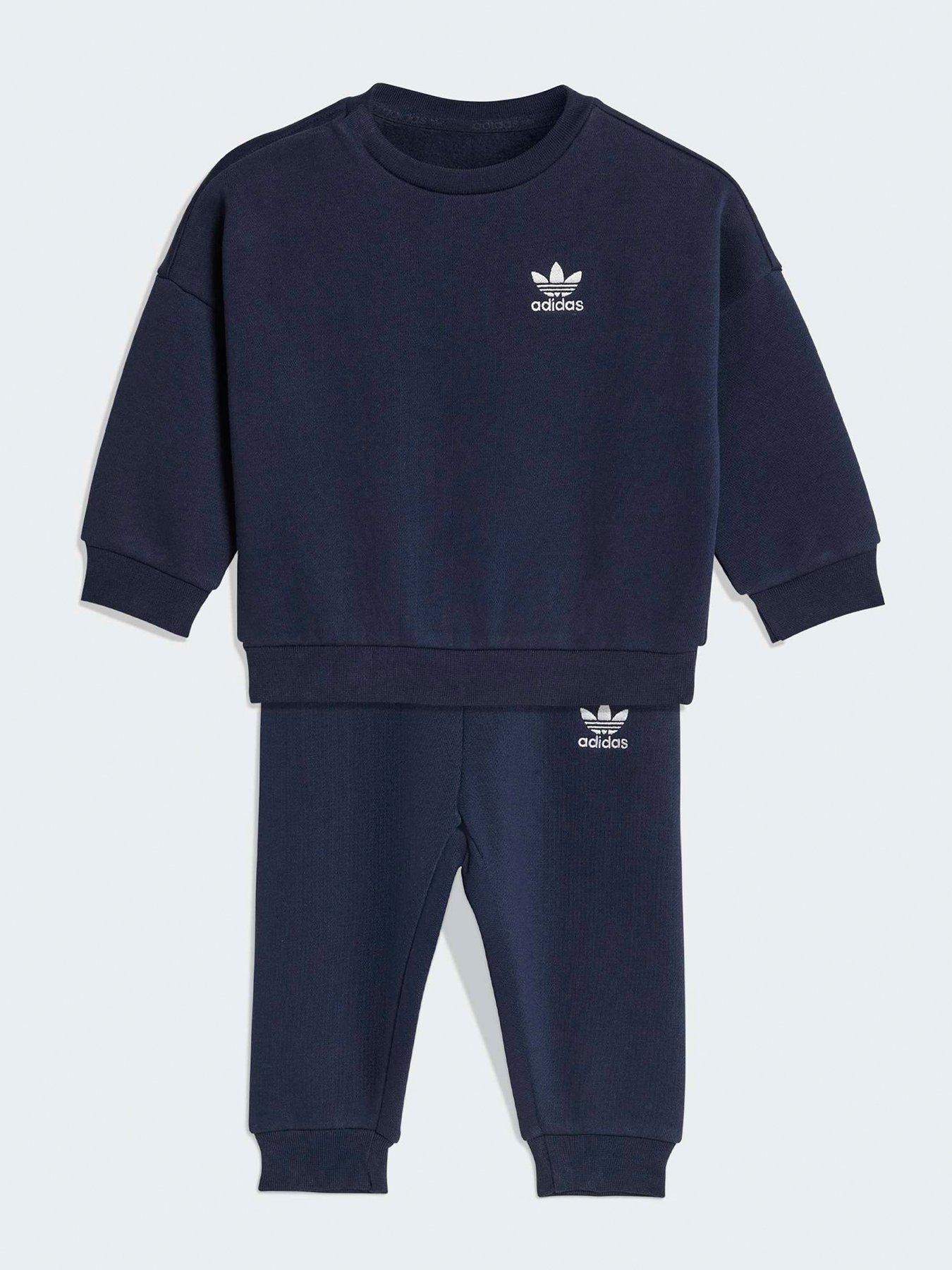 adidas Originals Infant Unisex Loose Crew Jogger Set, Legink, Size 18-24 Months