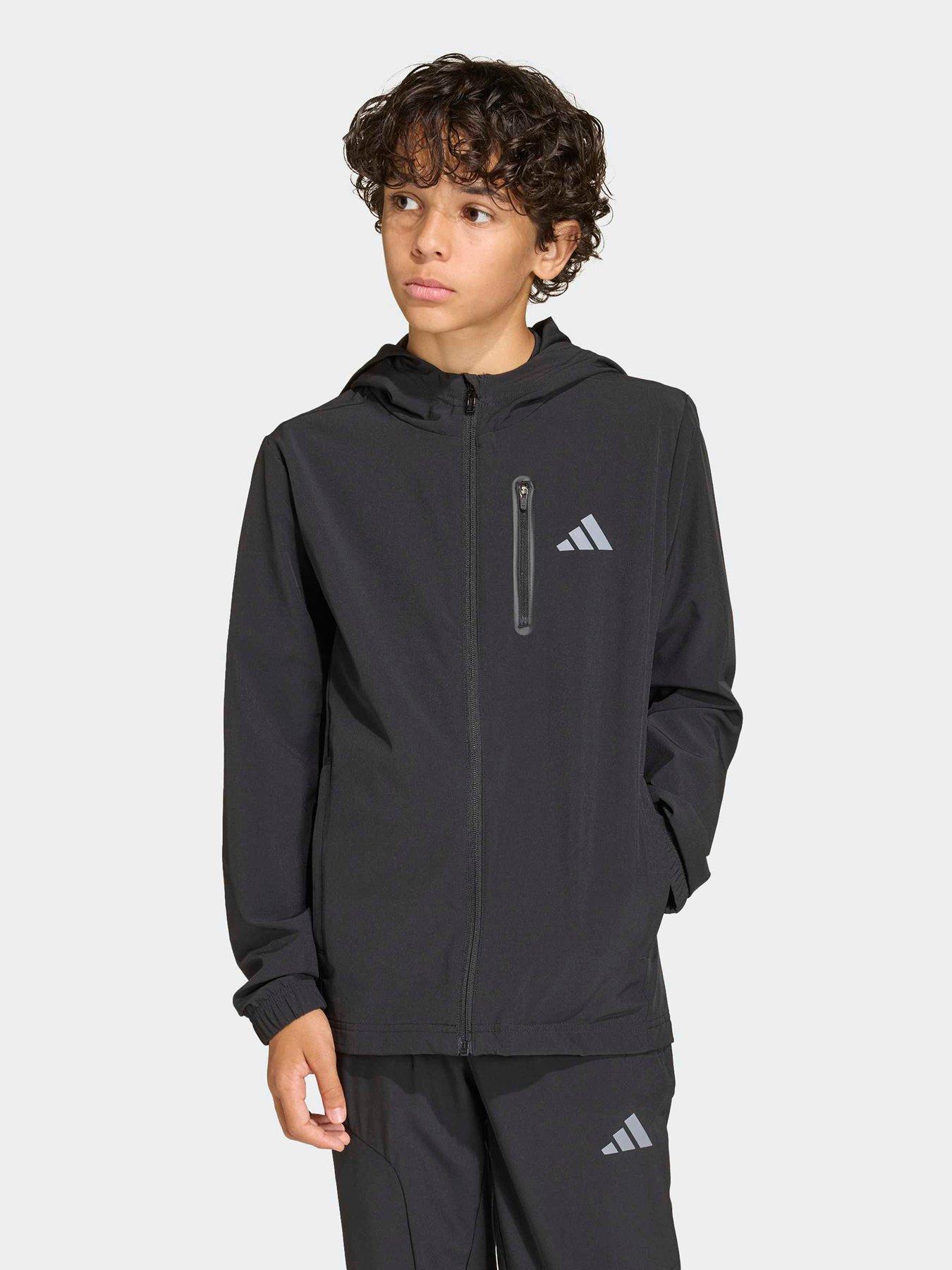 Image 1 of 4 of adidas Sportswear Junior Boys Boys Hooded Tech Woven Jacket - Black