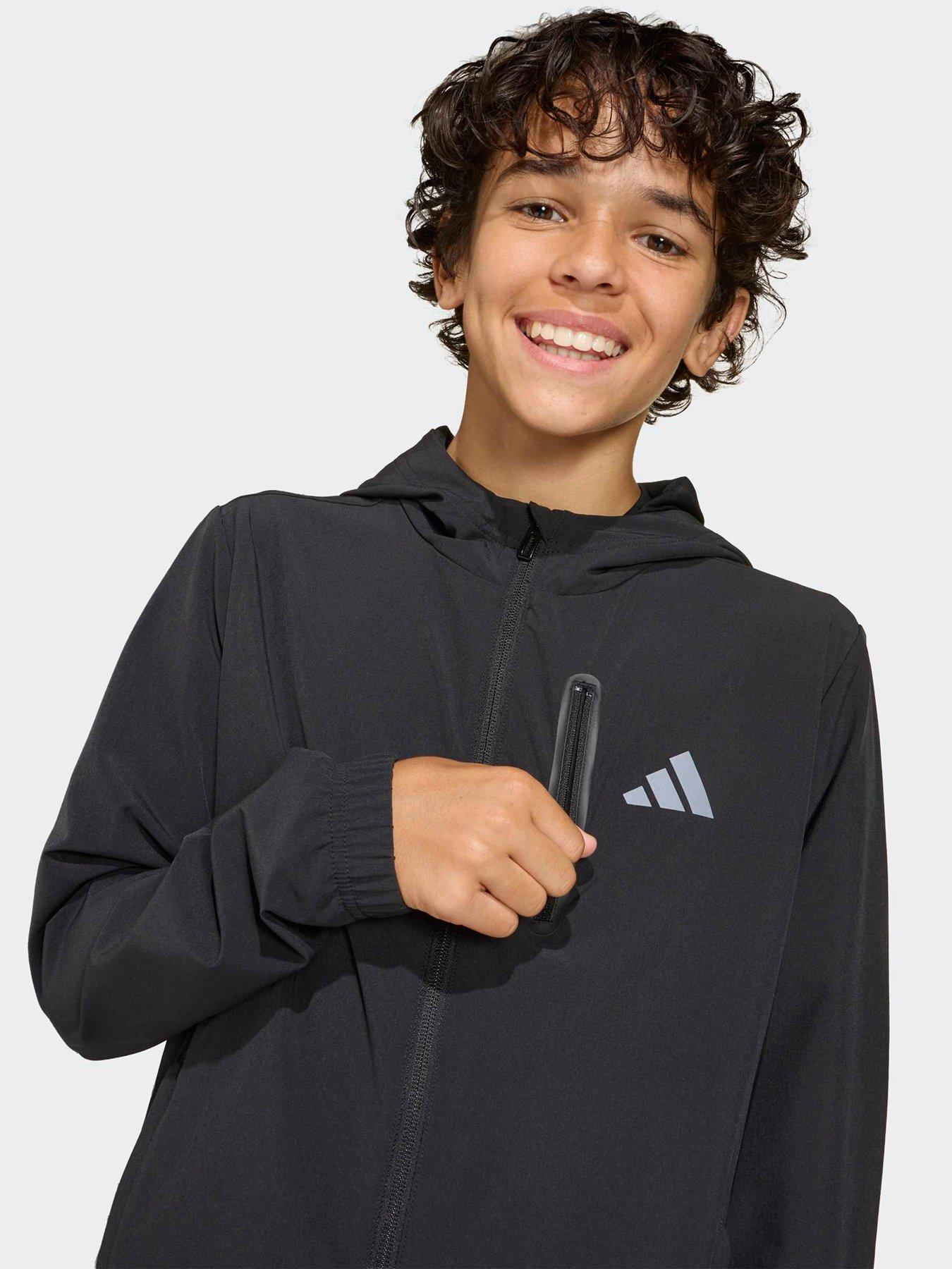 Image 3 of 4 of adidas Sportswear Junior Boys Boys Hooded Tech Woven Jacket - Black