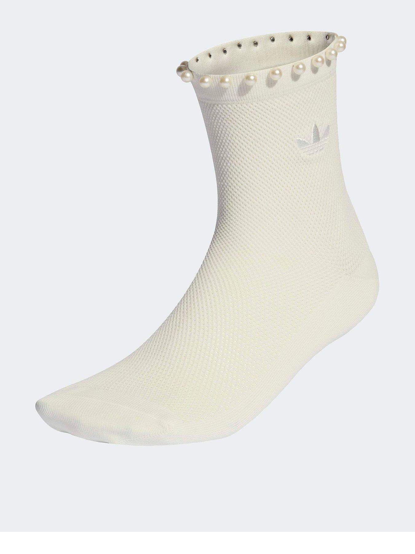 adidas Originals Unisex Pearls Crew Sock 1 Pack - White