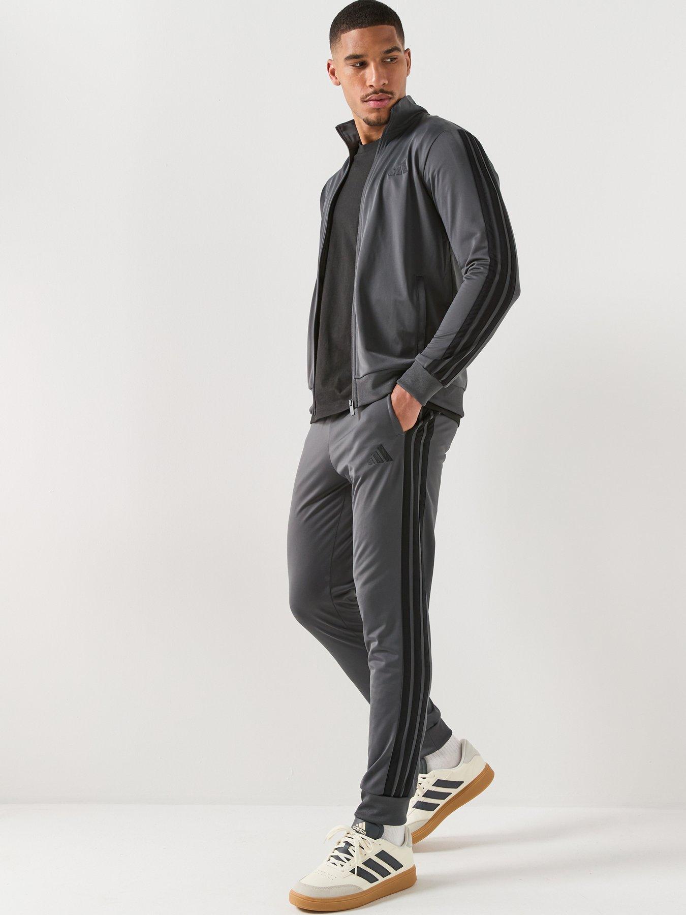 adidas Sportswear Men's 3 Stripes Tracksuit - Grey