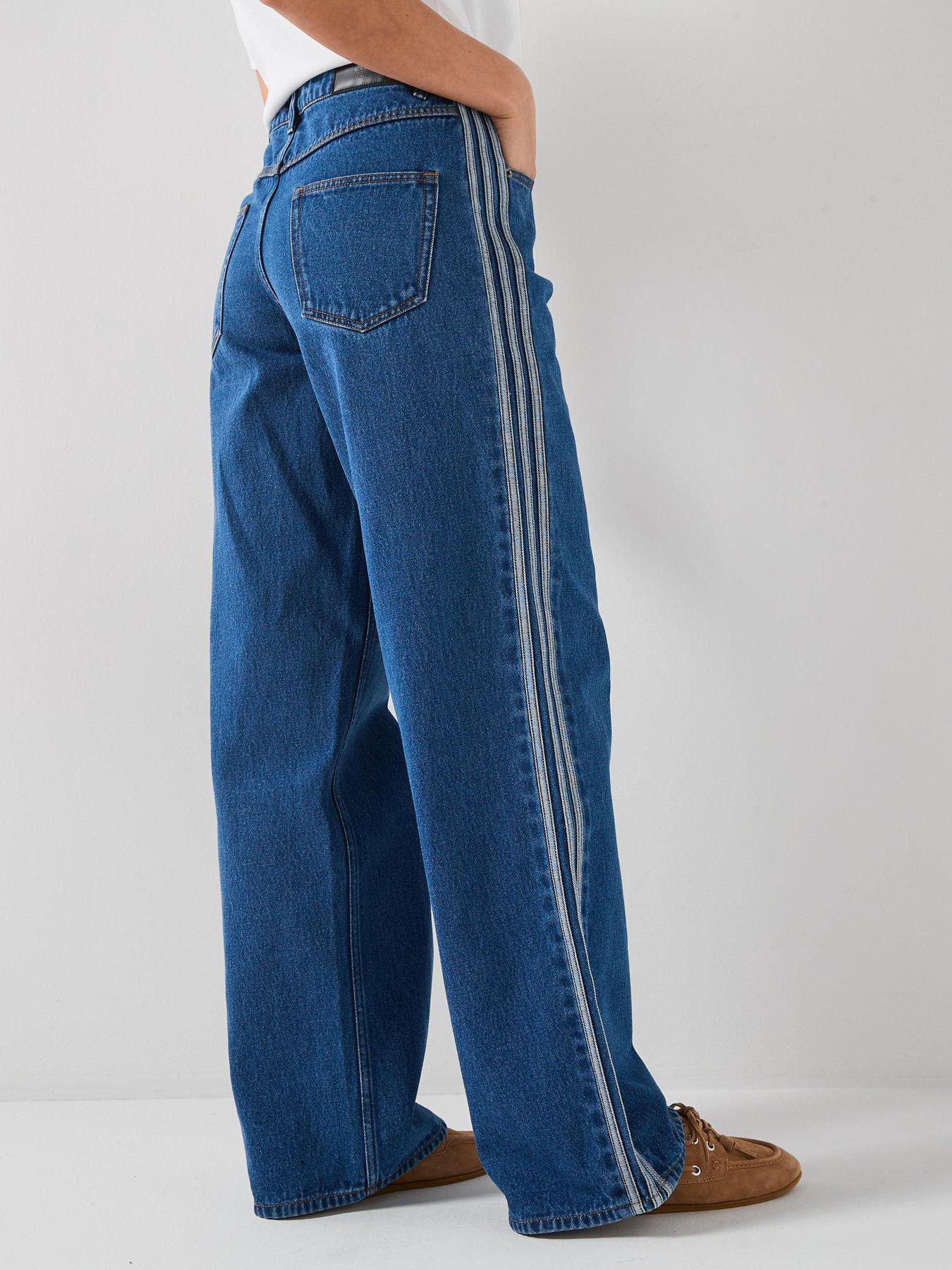 Image 2 of 6 of adidas Originals Women's Firebird Jean-Style Tracksuit Pant Denim - Blue