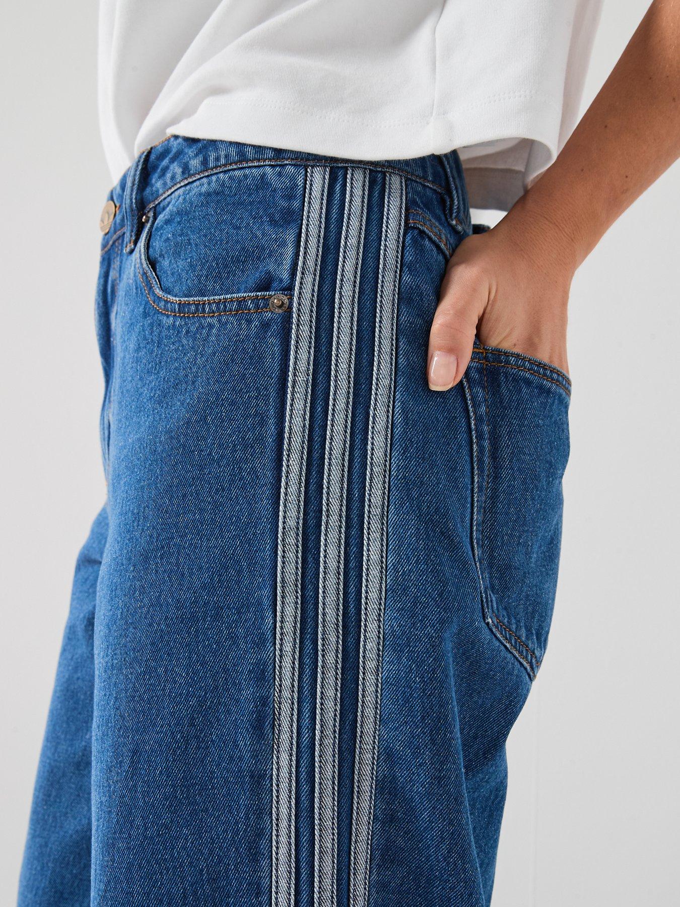 Image 6 of 6 of adidas Originals Women's Firebird Jean-Style Tracksuit Pant Denim - Blue