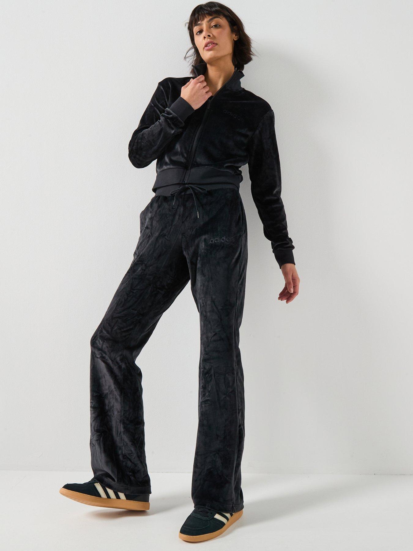 Image 5 of 6 of adidas Sportswear Women's Glam Velvet Tracksuit - Black