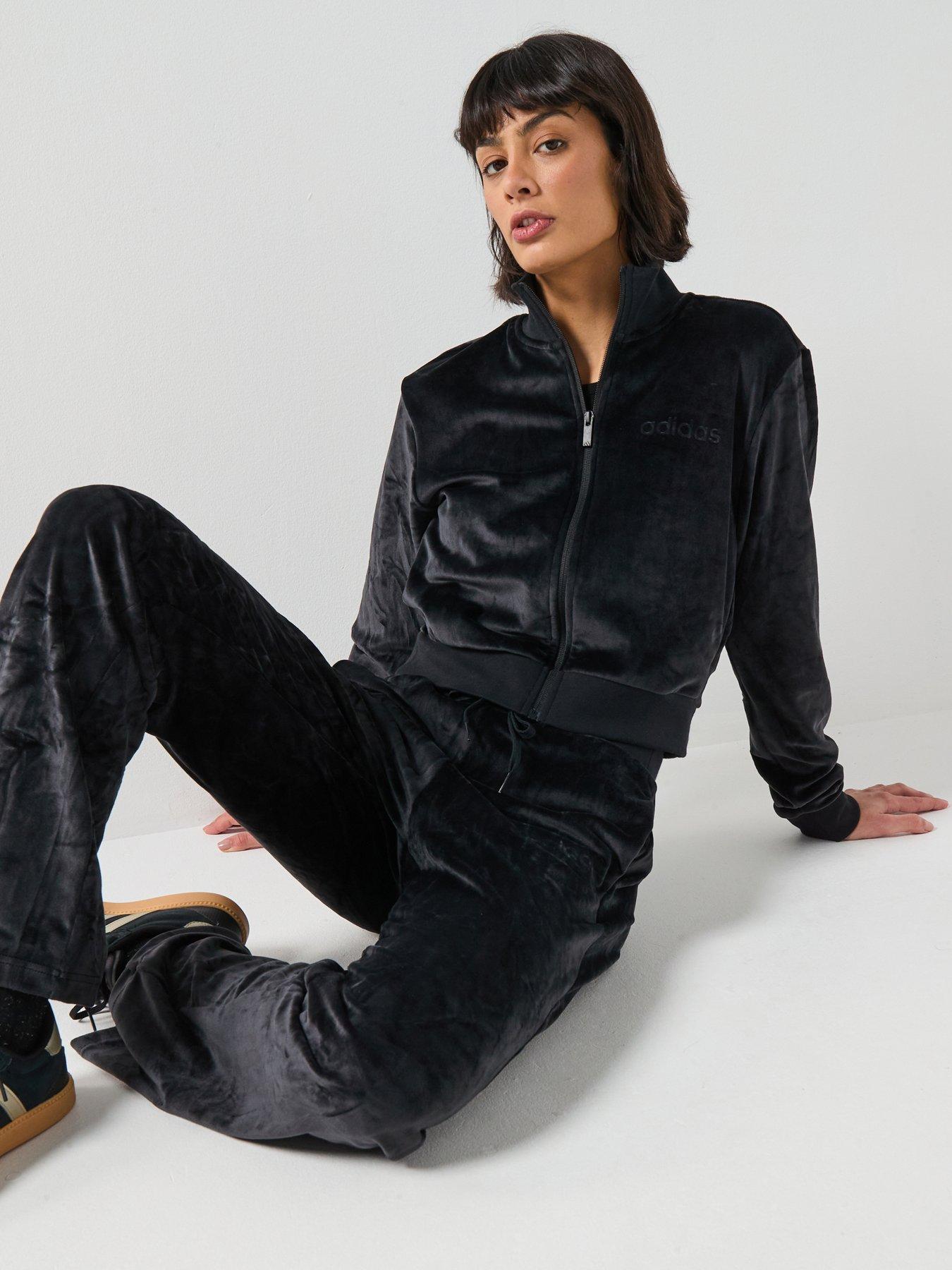 Image 6 of 6 of adidas Sportswear Women's Glam Velvet Tracksuit - Black