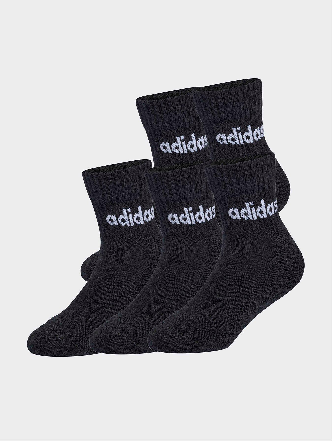 Adidas Sportswear Kids Linear Ankle Socks 5 Pairs - Black