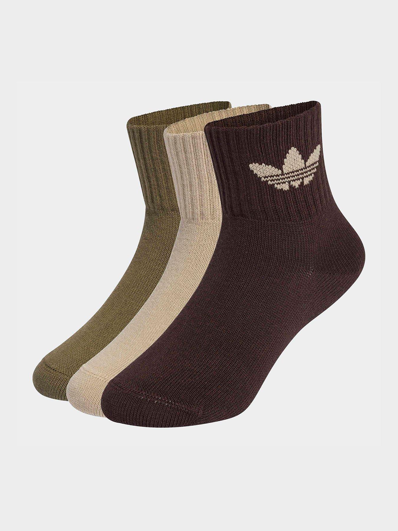 adidas Originals: Kids Mid-Ankle Socks 3 Pairs - Multi