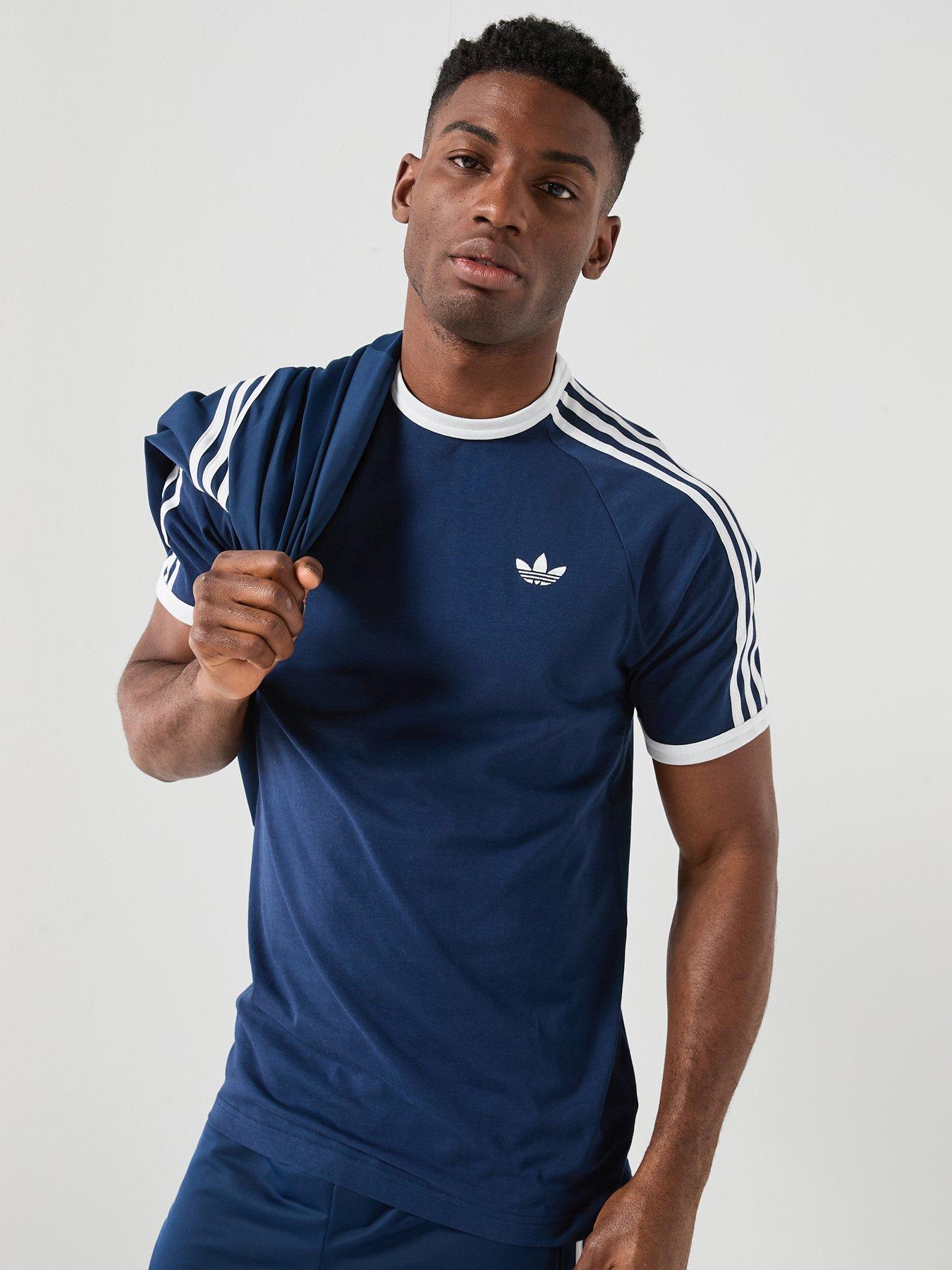 adidas Originals Men's 3-Stripes T-Shirt - Blue