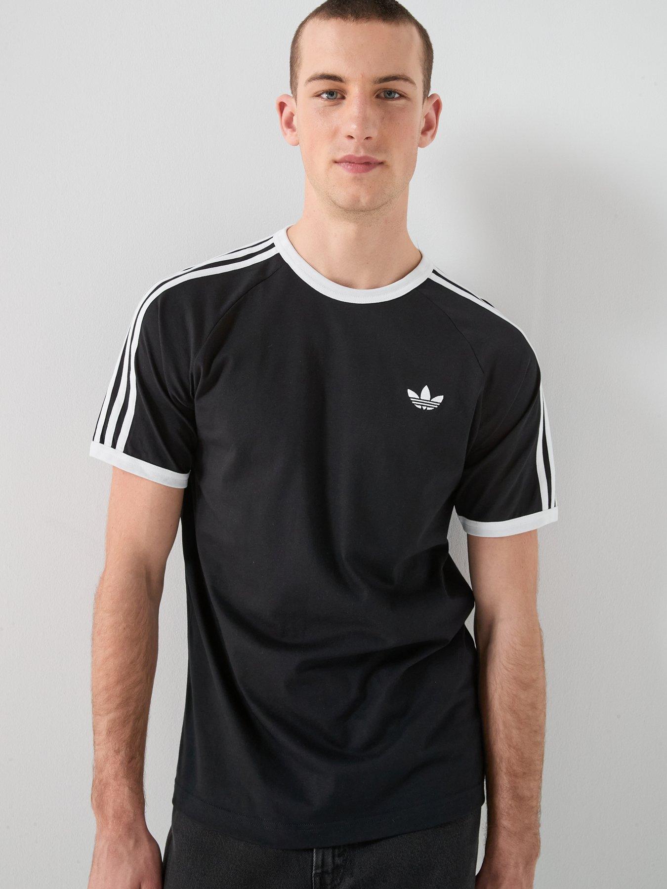 adidas Originals Men's 3-Stripes T-Shirt, Black, Size M, Men