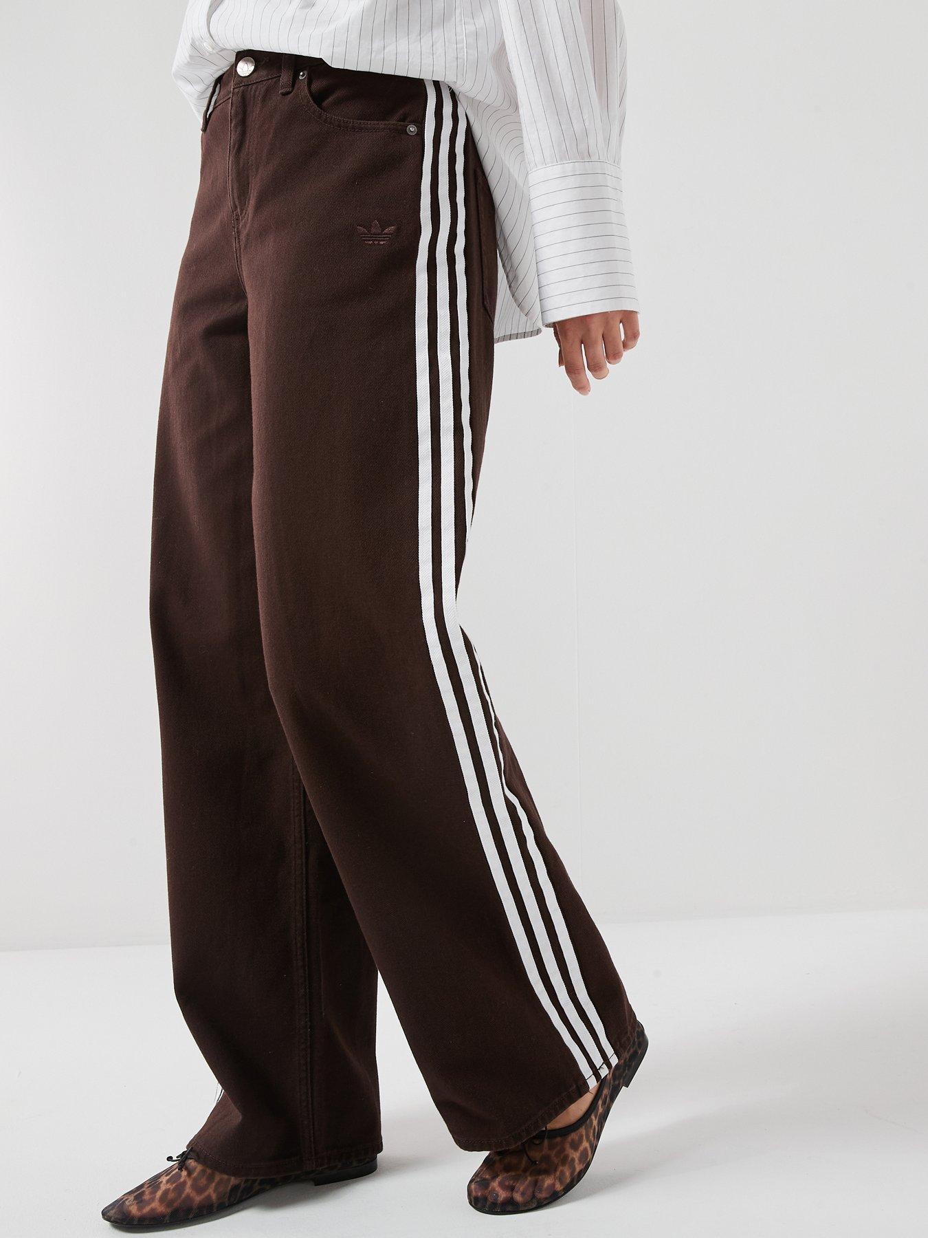 adidas Originals Women's Firebird Track Pant Denim, Aurora Coffee, Size 31, Women