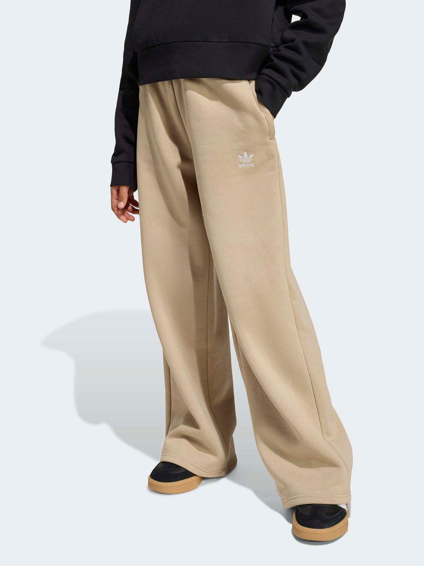 Adidas Originals Junior Girl'S Wide Leg Joggers Kids - Beige