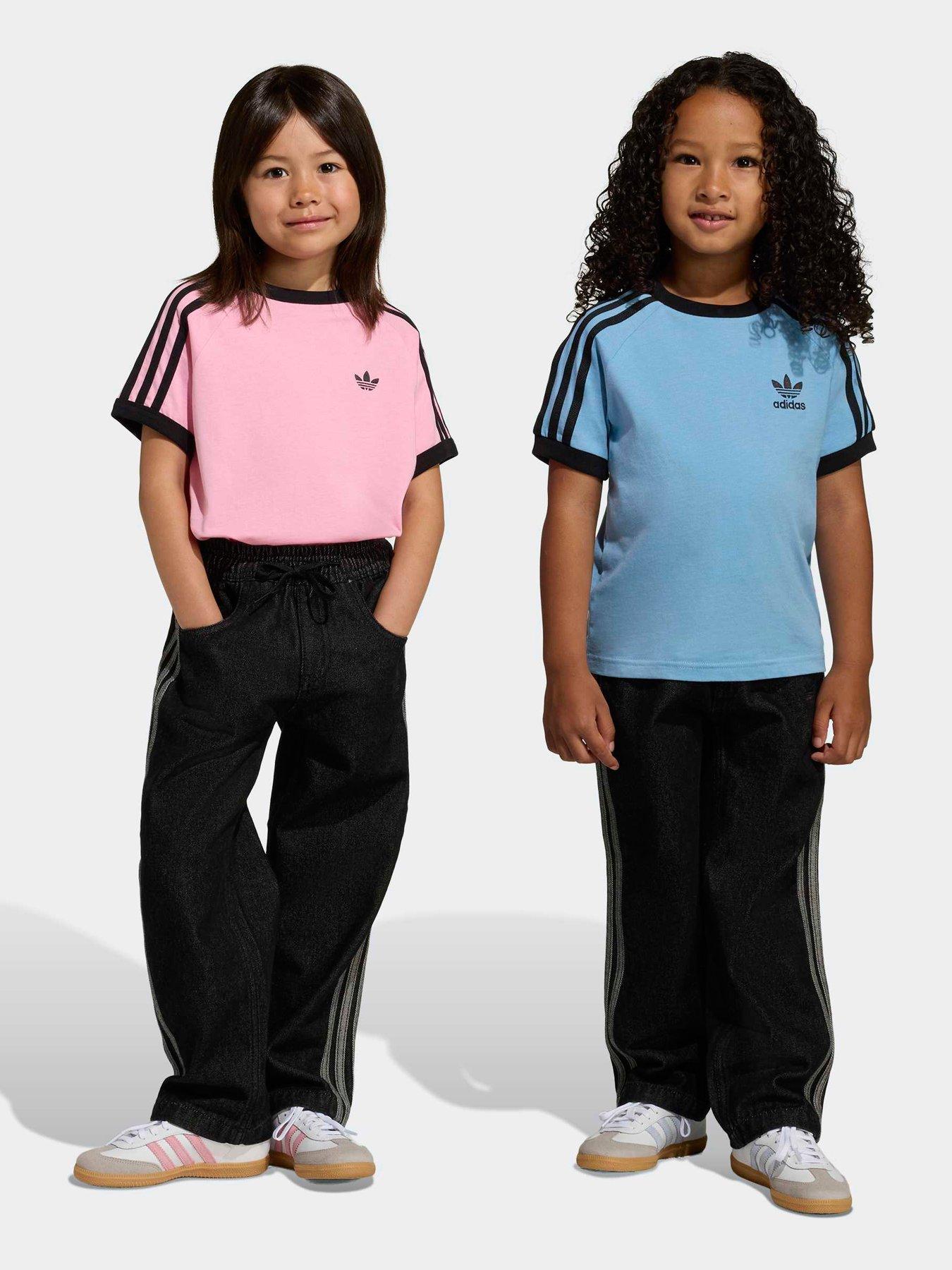 adidas Originals Kids Unisex Firebird Denim Track Pants - Black