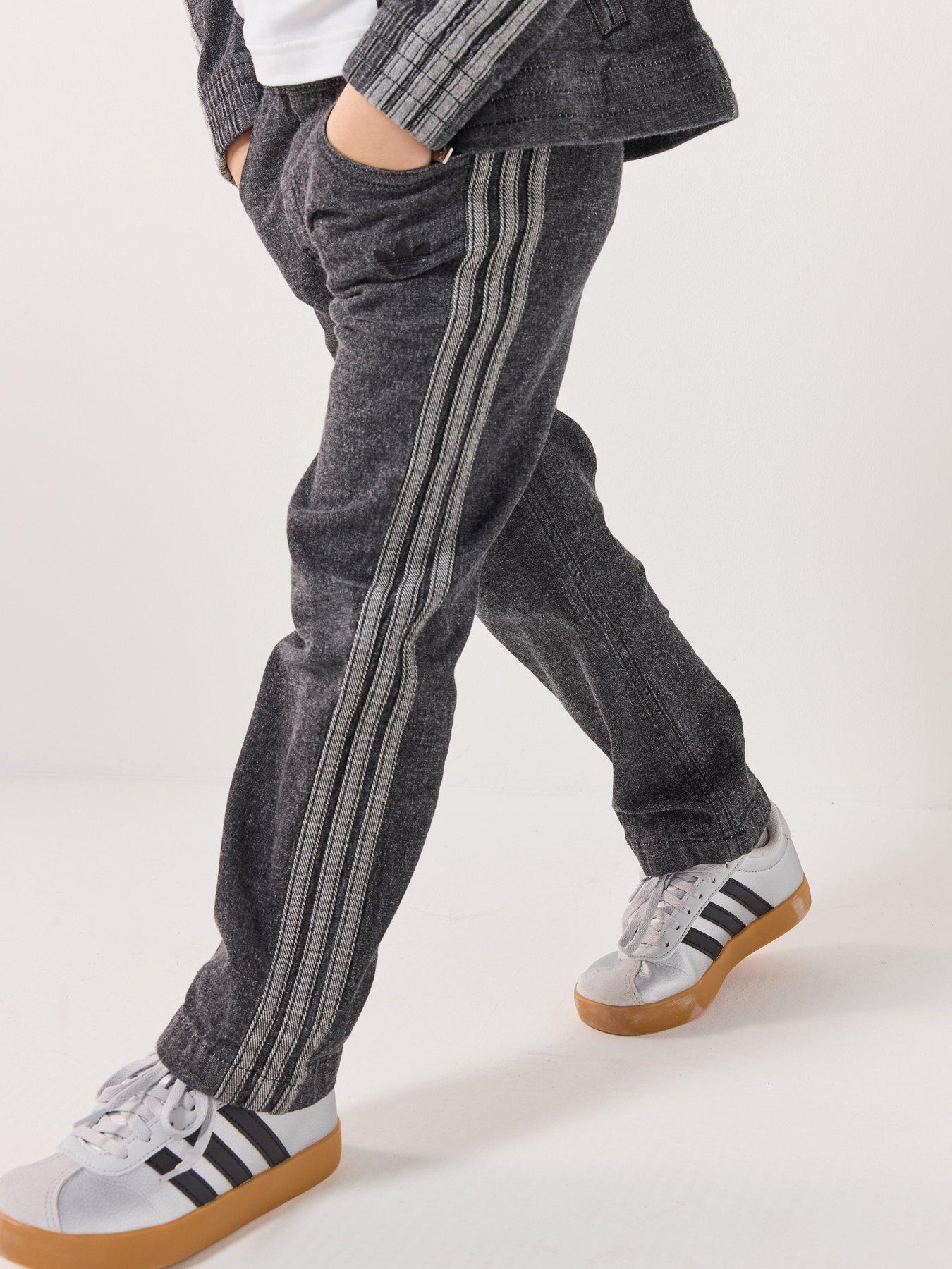 adidas Originals Kids Unisex Firebird Denim Track Pants - Black | Very
