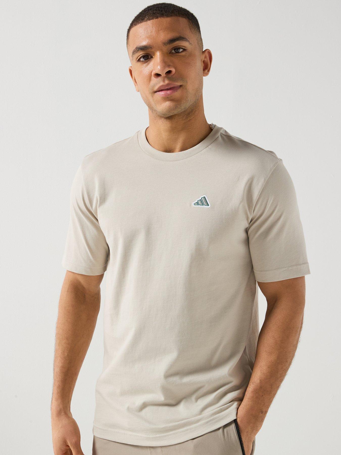 adidas Sportswear Men's Small Logo Icon T-Shirt - Beige
