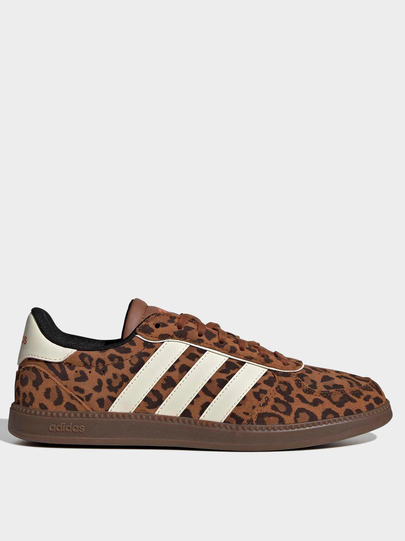 adidas Sportswear Womens Breaknet Sleek Leopard Trainers, Dusky Bronze, Size 7, Women