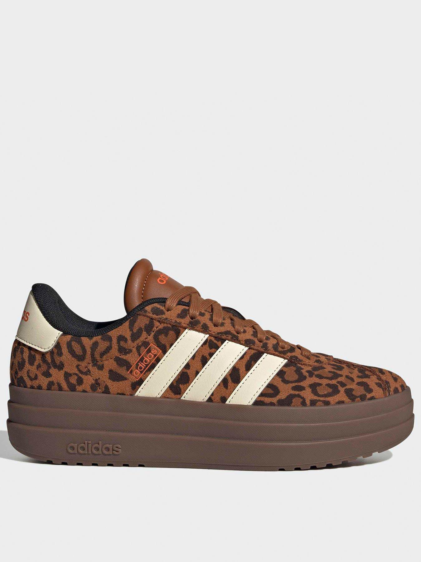 Adidas Sportswear Womens Vl Court Bold Leopard Trainers - Brown