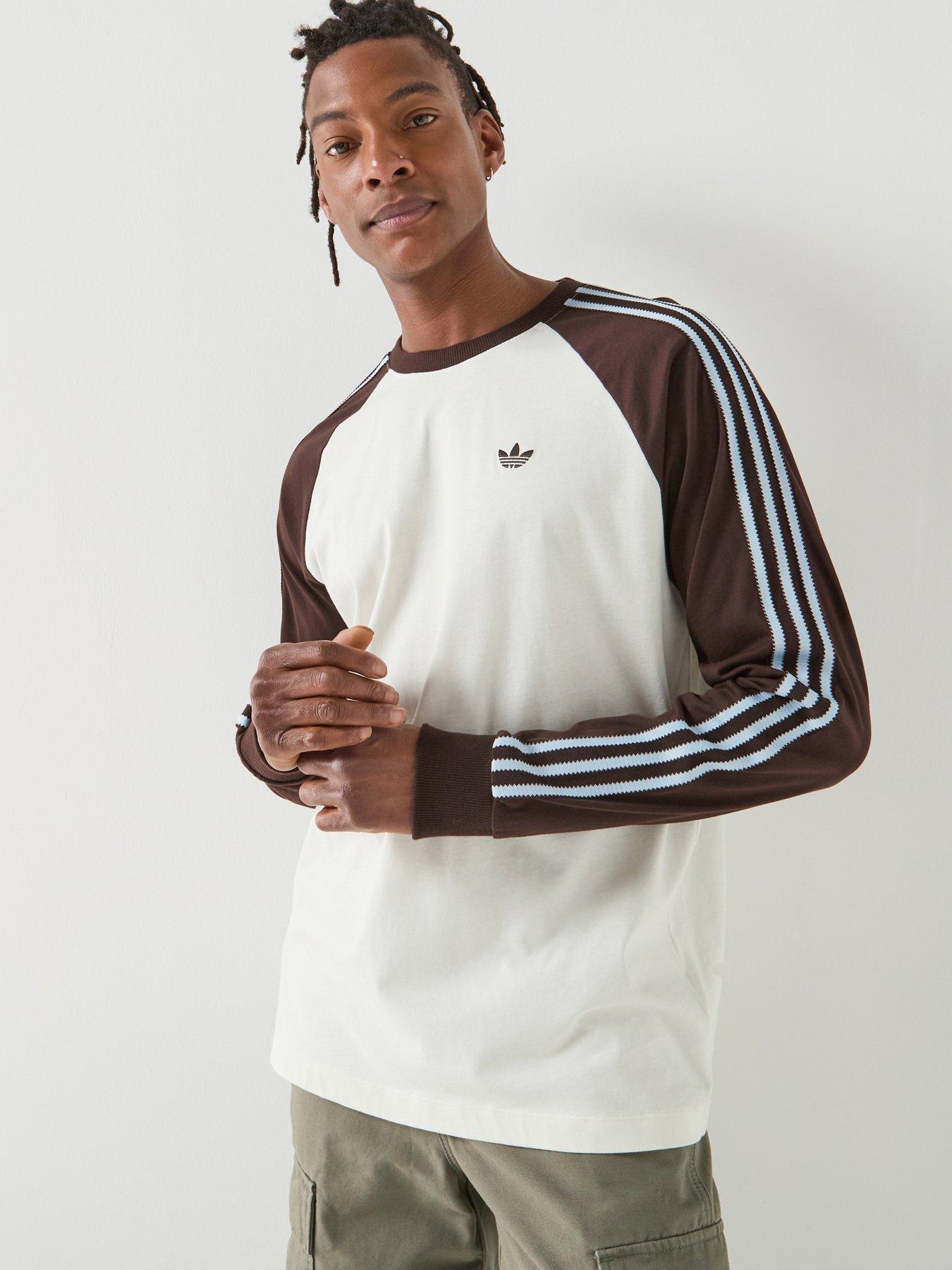 adidas Originals Britcore Ringer T-Shirt - Brown/White