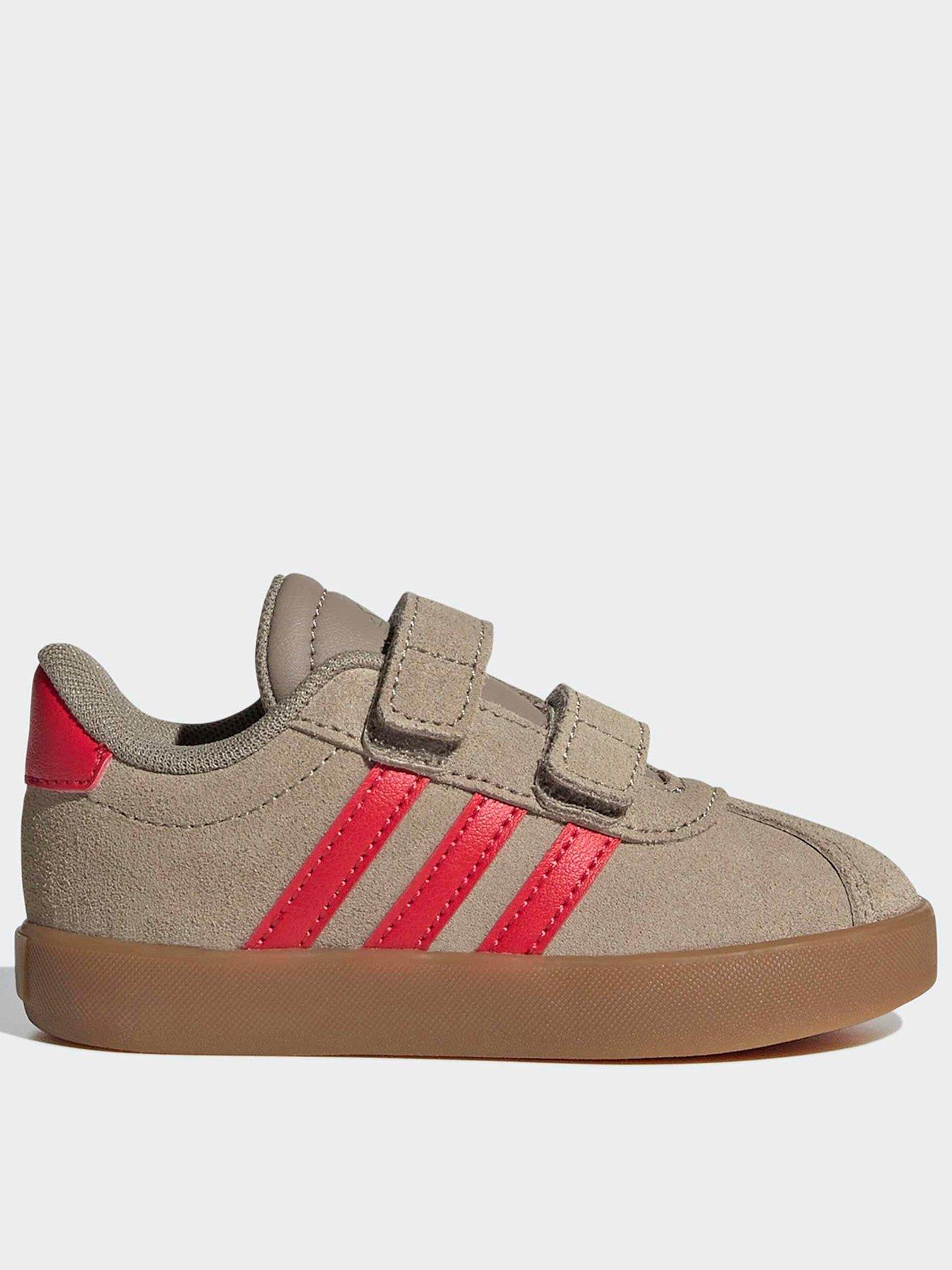 adidas Sportswear Infant Unisex Vl Court 3.0 Trainers, Khaki/Red, Size 5 Younger