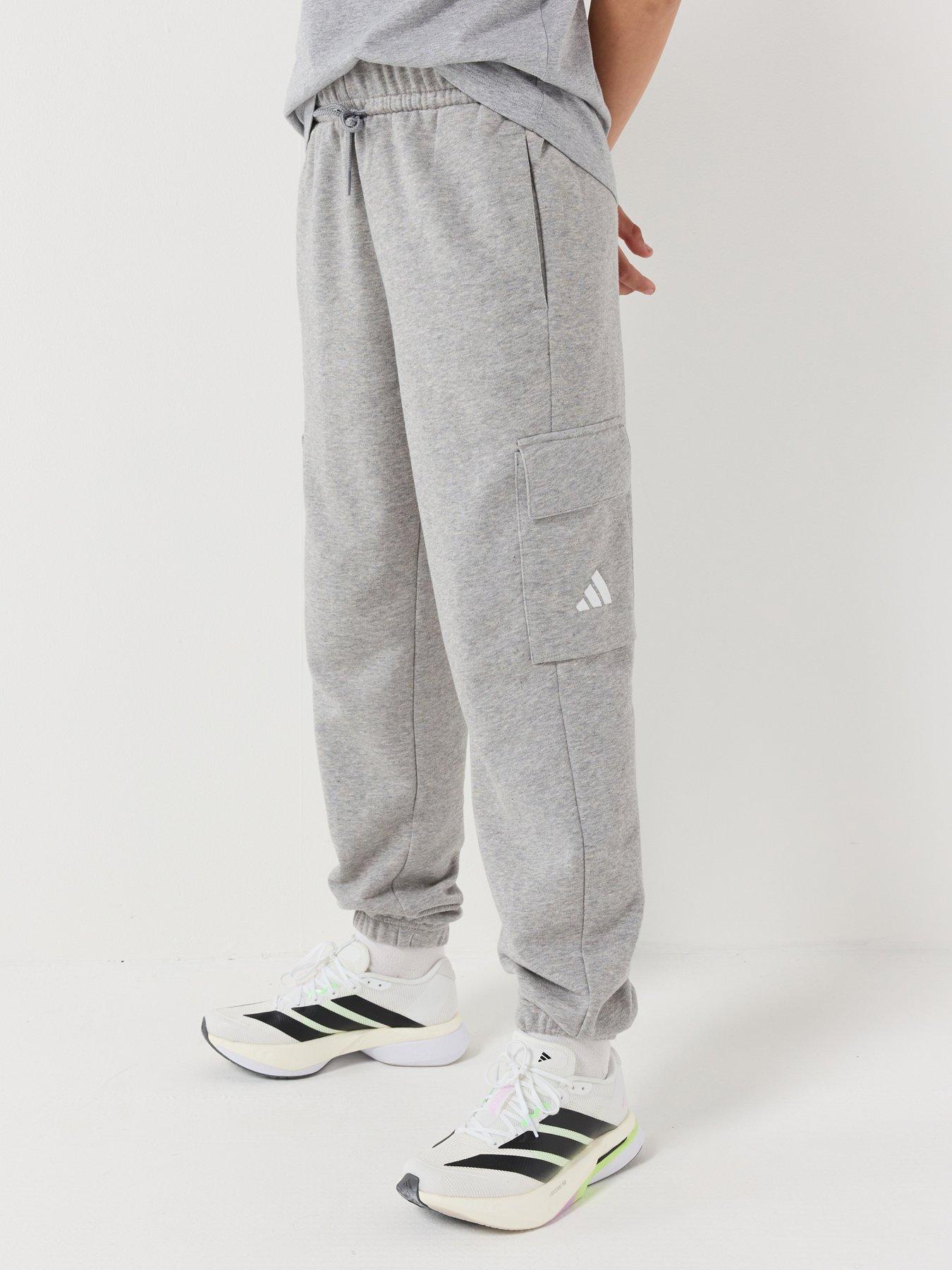 adidas Sportswear Junior Unisex Essentials Cargo Pants, Medium Grey Heather, Size 11-12 Years
