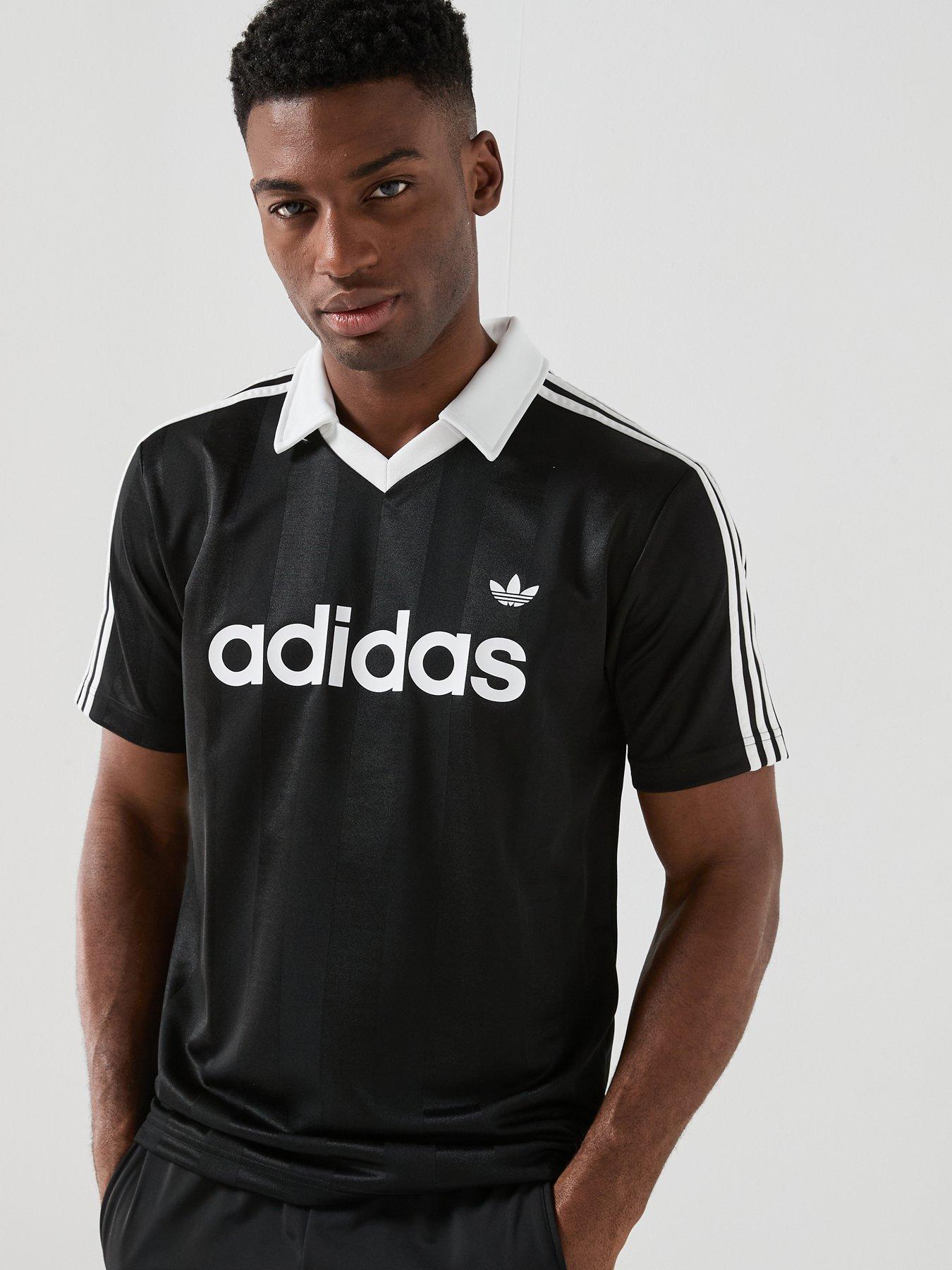 adidas Originals Men's Archive Collar Engineered Jersey, Black, Size L, Men
