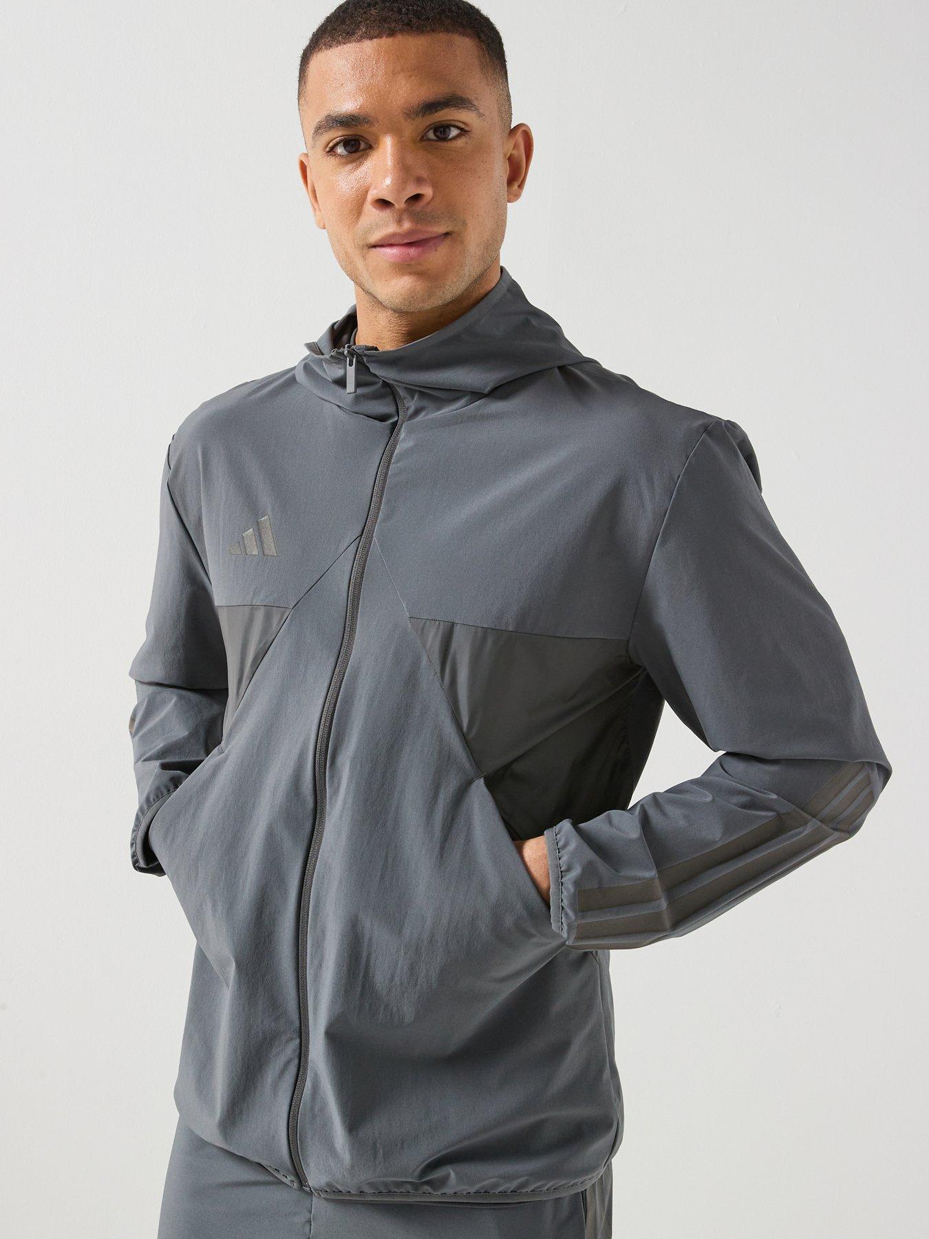 adidas Sportswear Men's House Of Tiro Hooded Tracksuit Top, Gresix/Colref, Size S, Men
