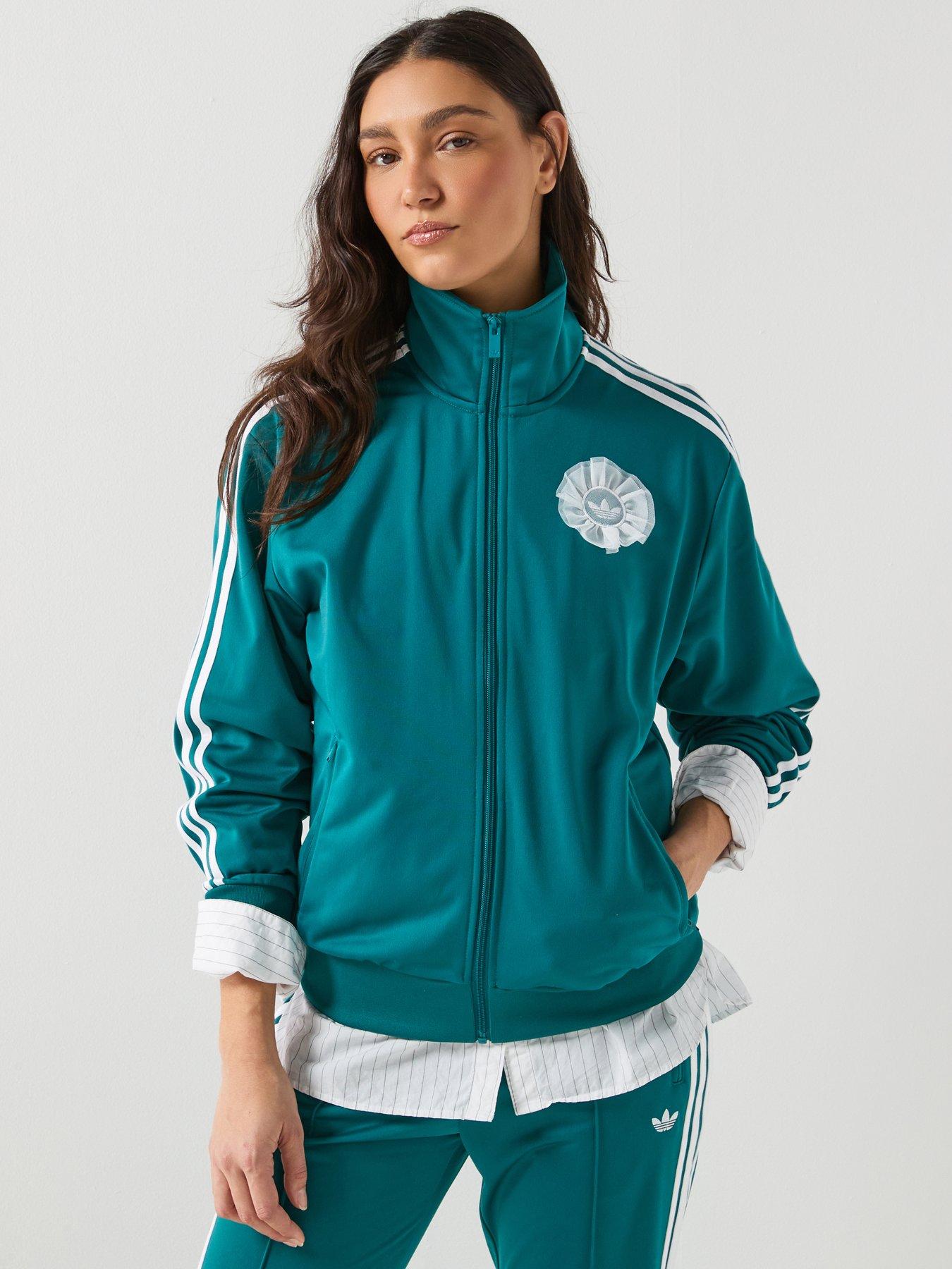 adidas Originals Womens Tulle Fire Bird Tracksuit Top - Green
