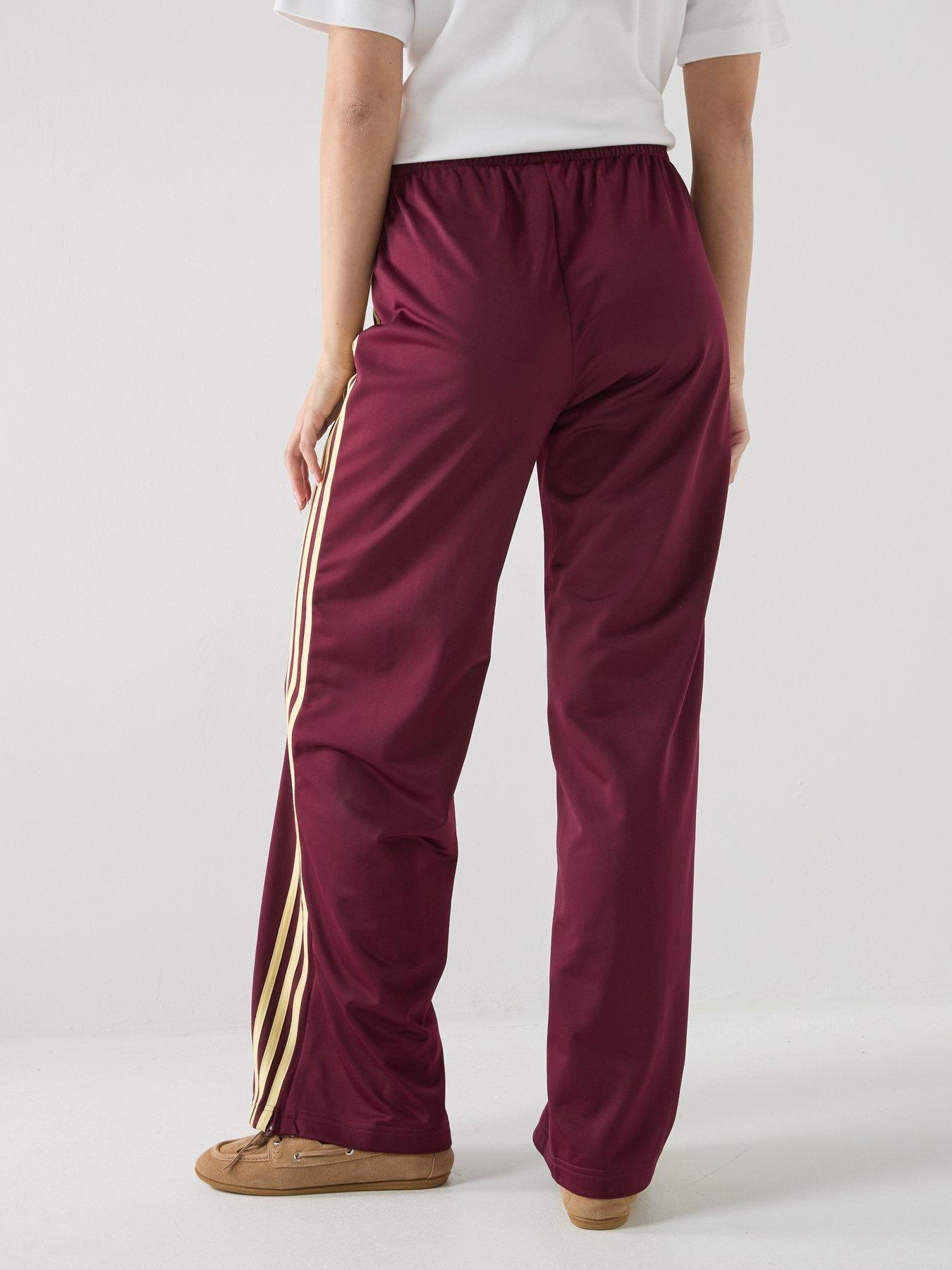 Image 2 of 7 of adidas Originals Firebird Loose Track Pants - Maroon/Yellow