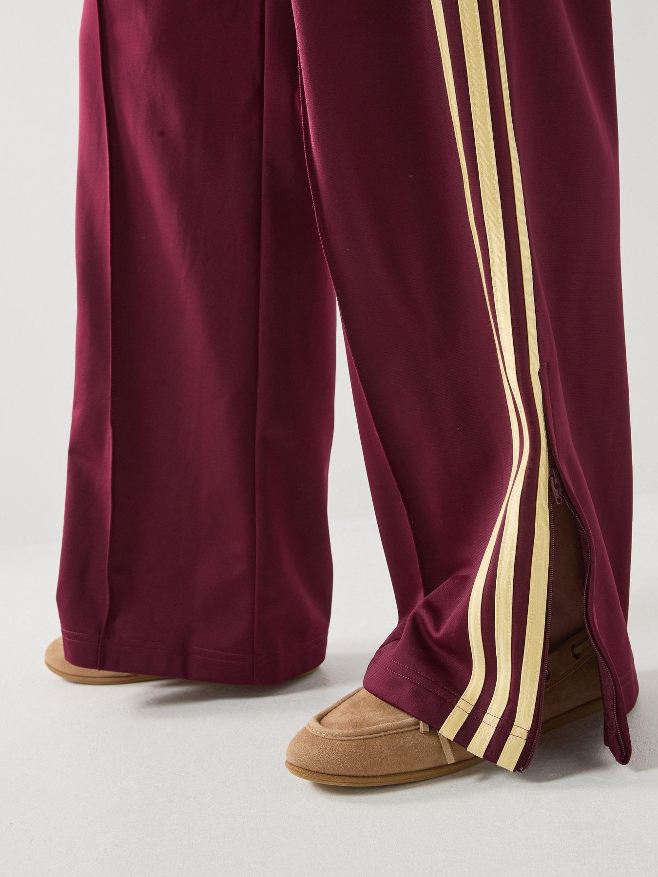 Image 5 of 7 of adidas Originals Firebird Loose Track Pants - Maroon/Yellow