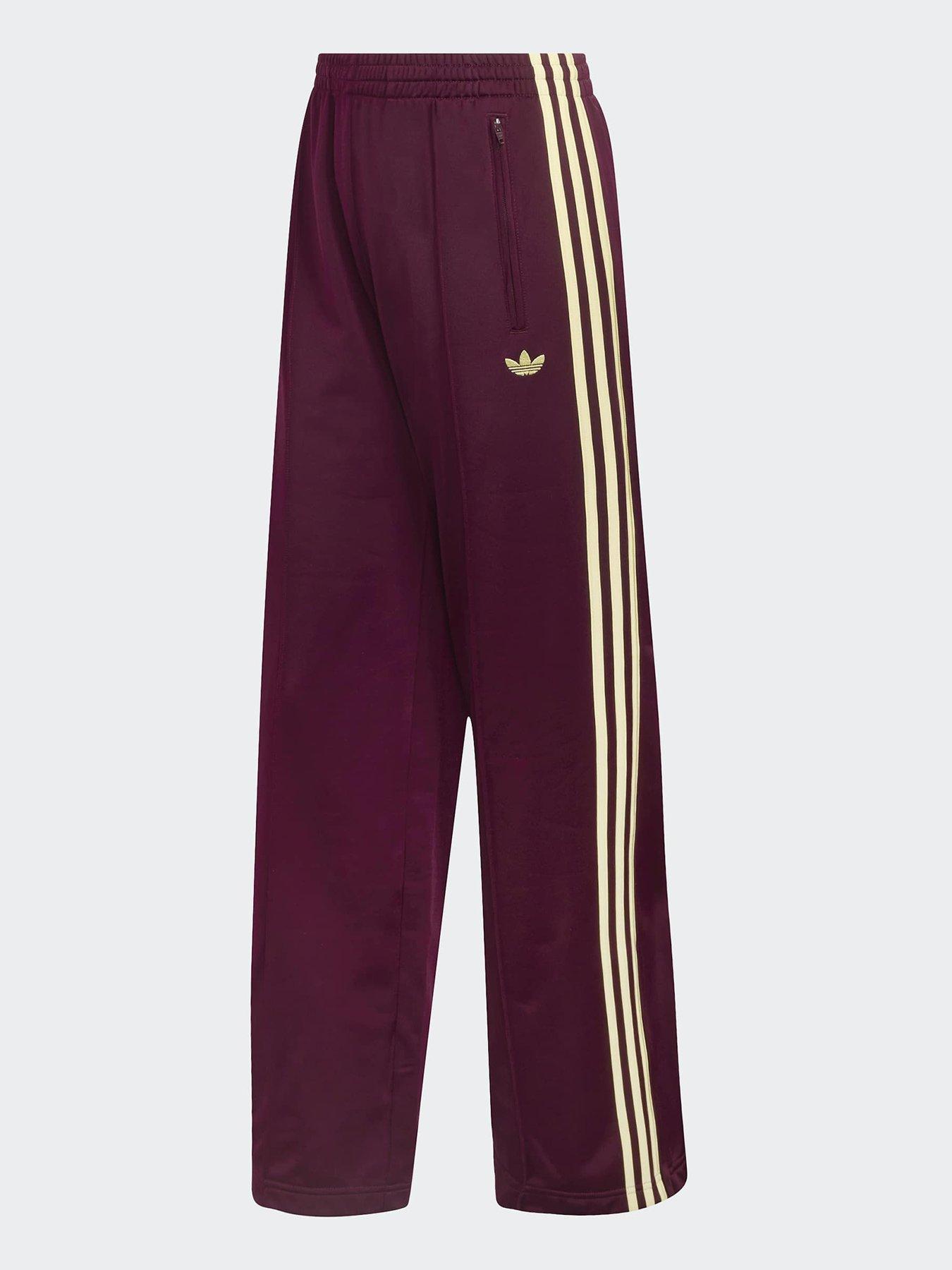 Image 7 of 7 of adidas Originals Firebird Loose Track Pants - Maroon/Yellow