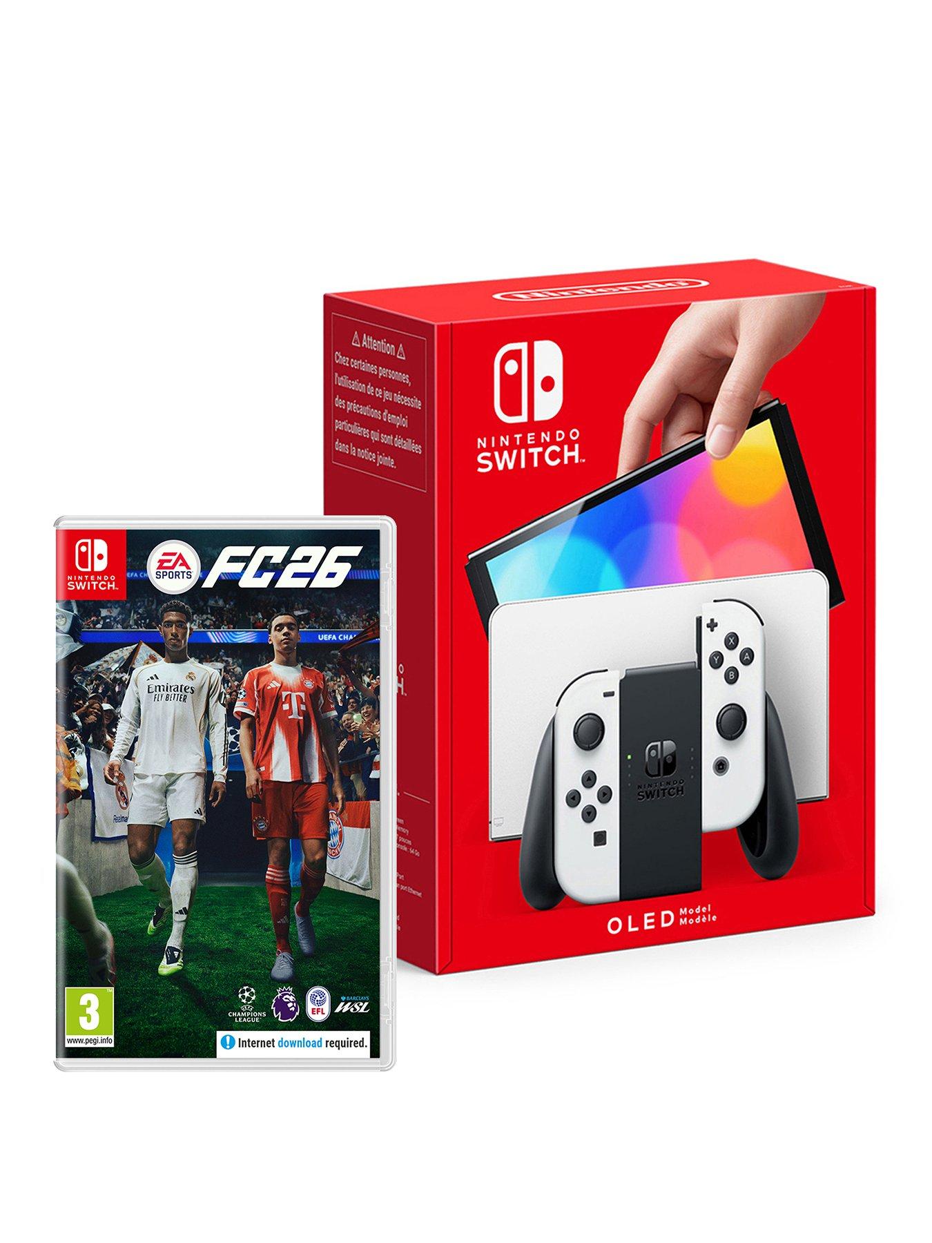 Nintendo Switch OLED Console - White + Mario Kart 8 Deluxe | Very
