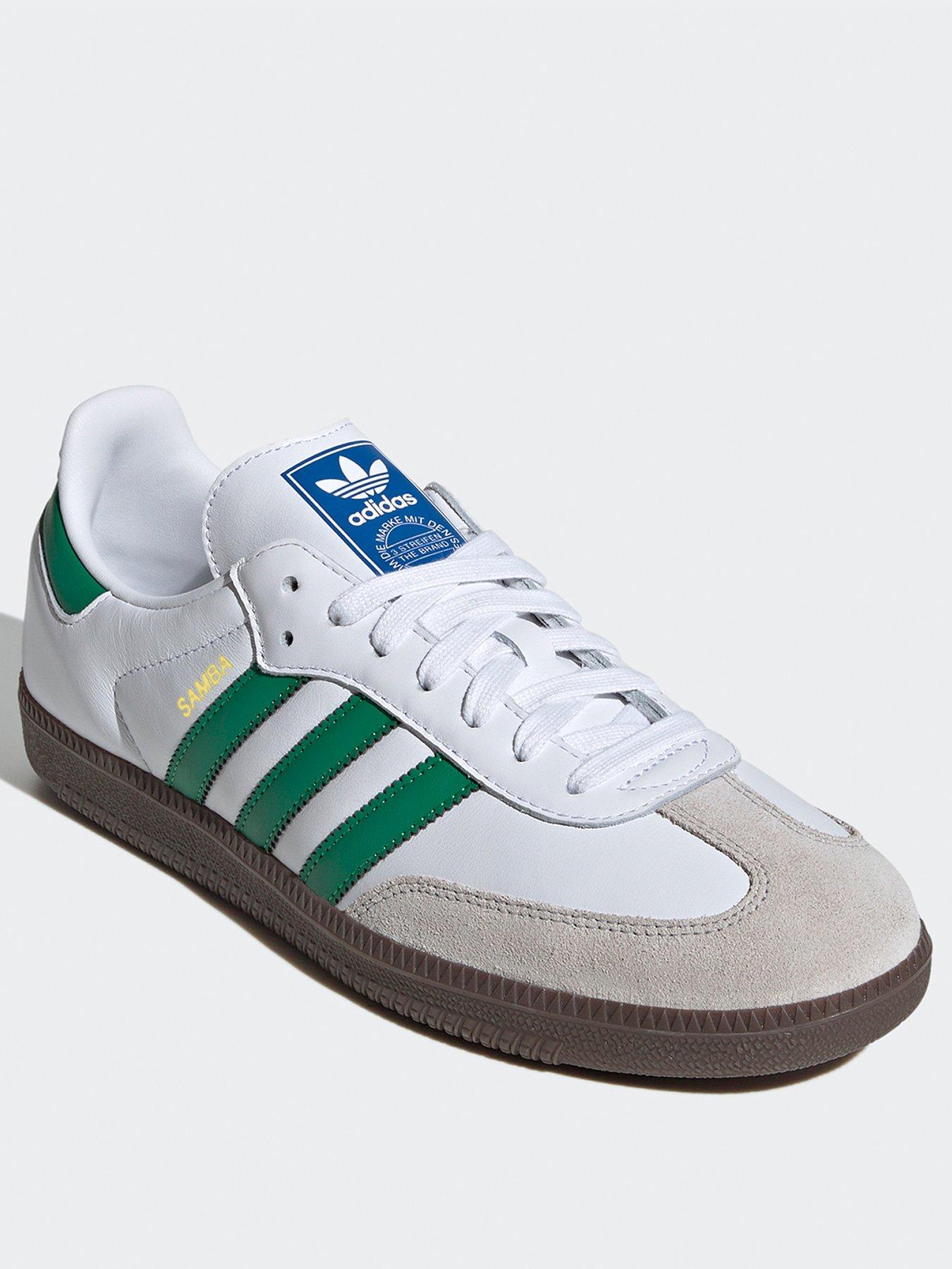 adidas gazelle silver green womens adidas Originals adidas Samba XLG Platform Samba Leather Sneakers IE3911  Thick-soled Shoes White Green Women's main image 1