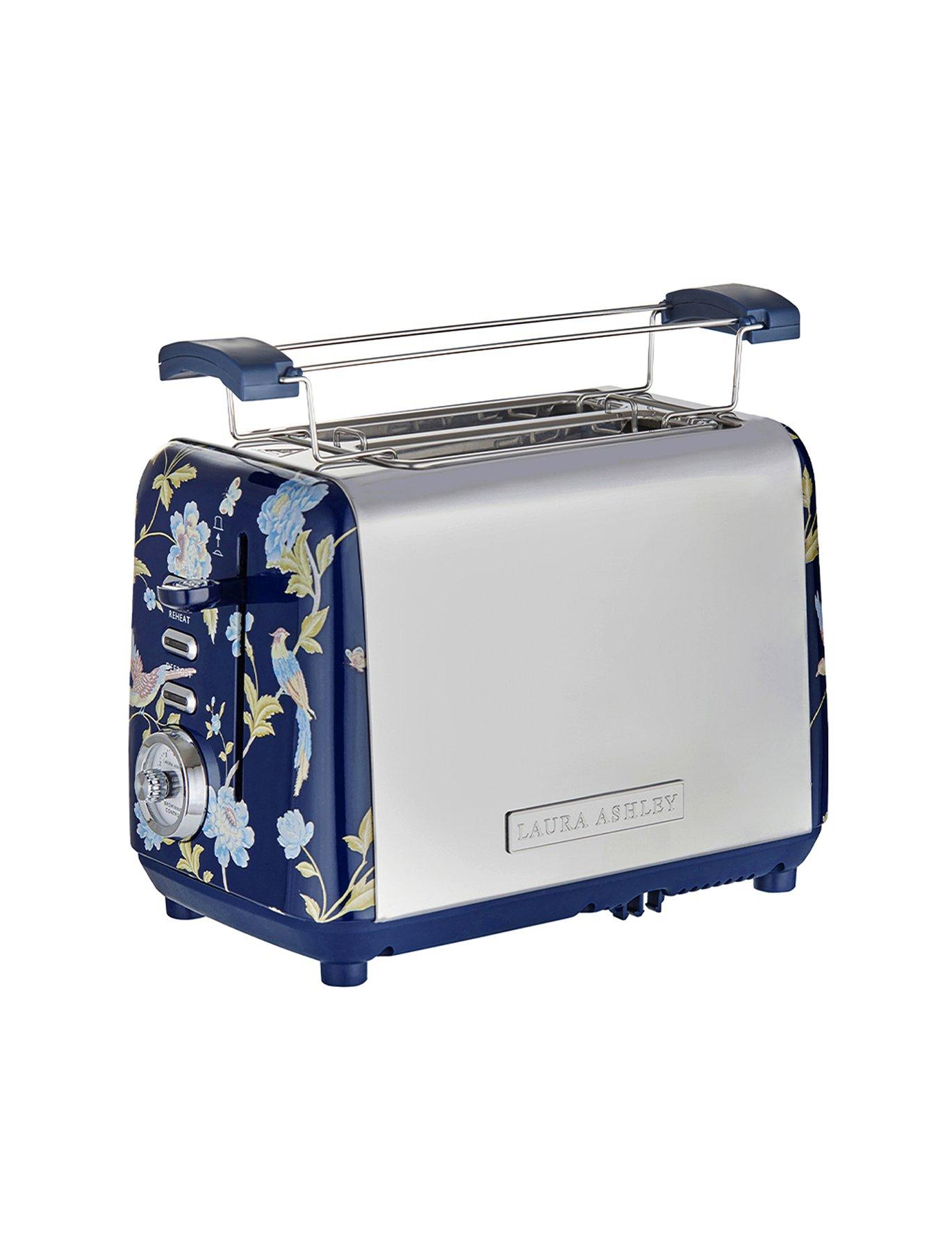 Laura Ashley 2 Slice Toaster Twin Pack, Elveden Navy | Very