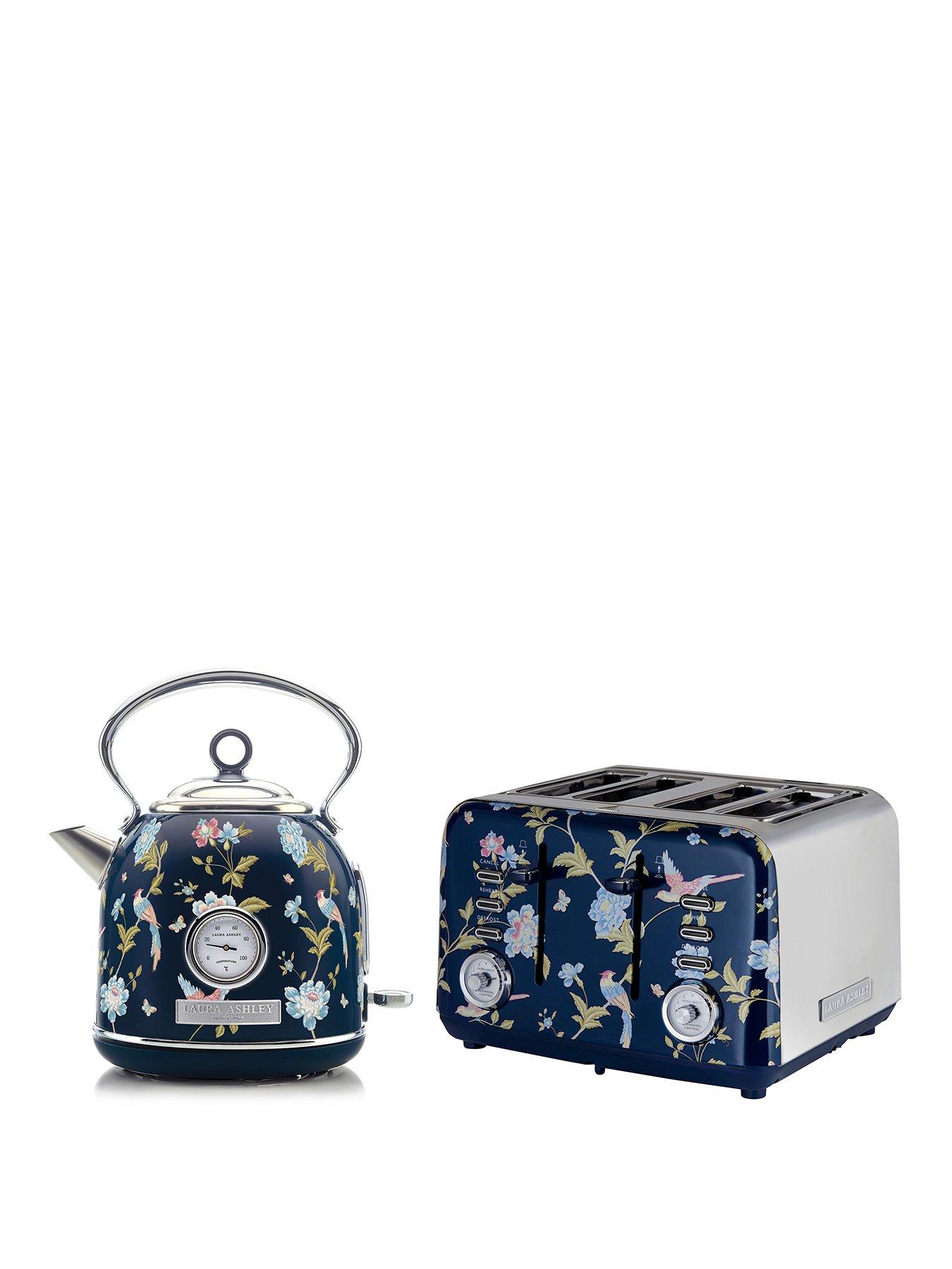 Laura Ashley 4 Slice Toaster Twin Pack, Elveden Navy