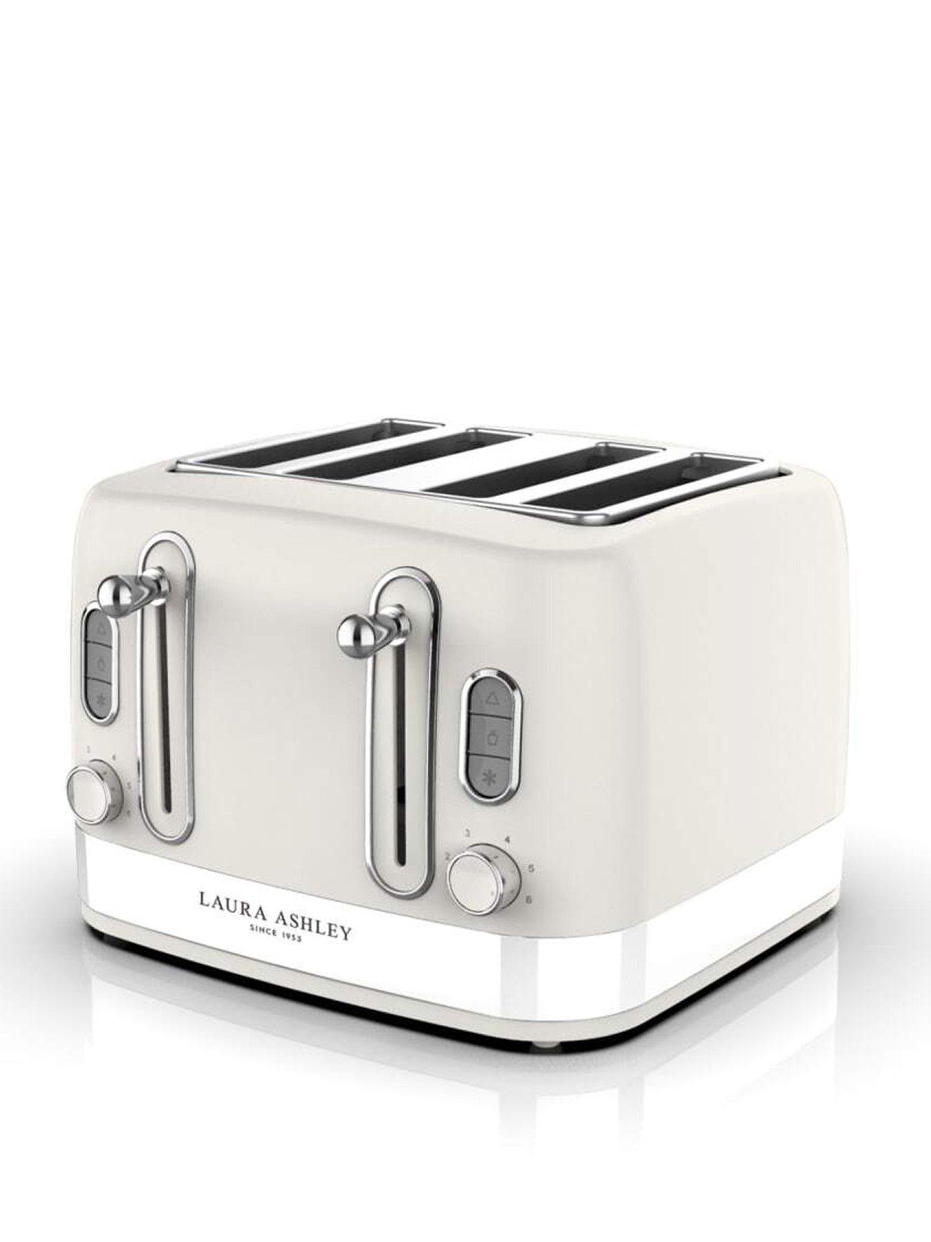 Image 1 of 2 of Laura Ashley Laura Ashley 4-Slice Toaster - Cotton White