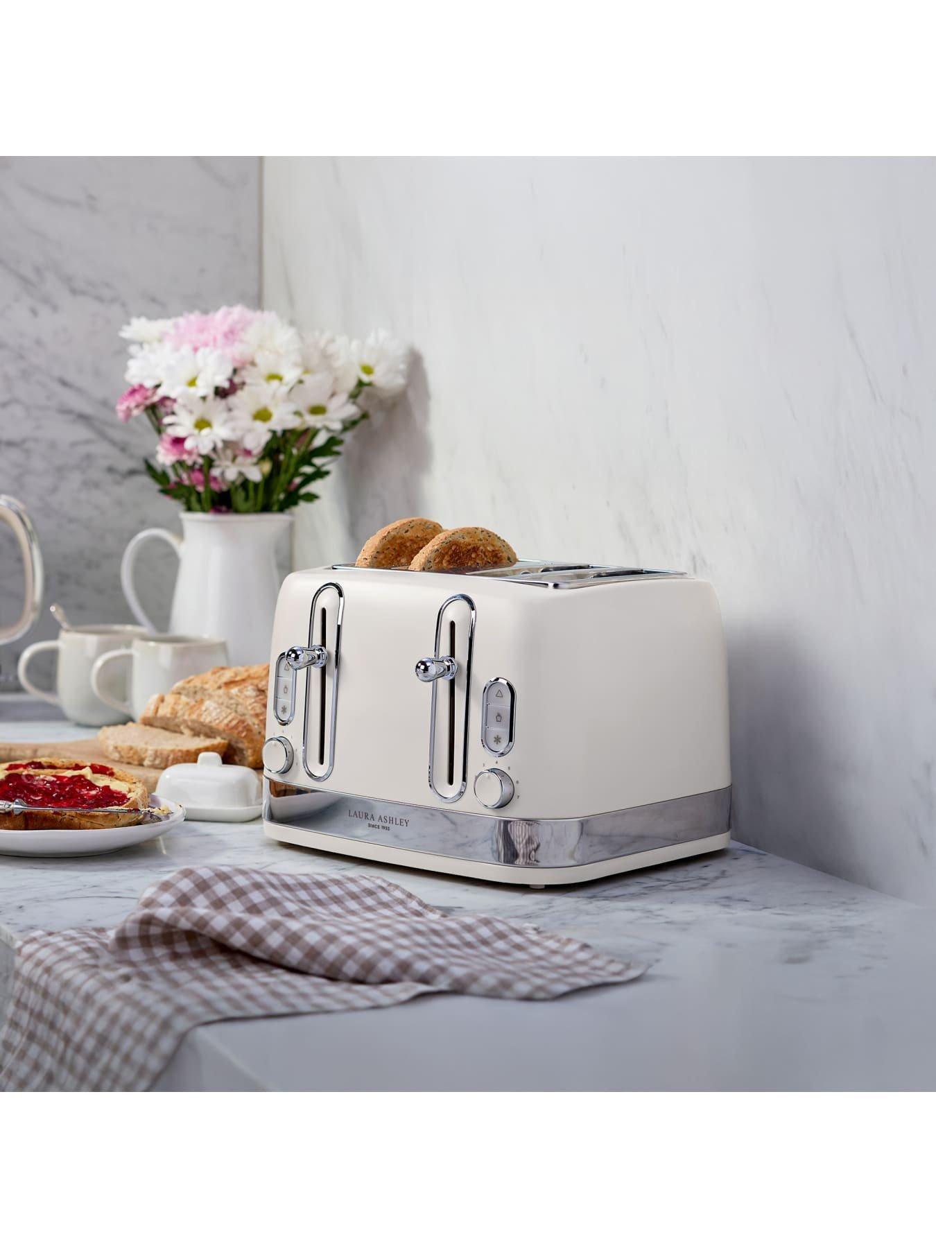 Image 5 of 6 of Laura Ashley Laura Ashley 4-Slice Toaster -&nbsp;Dove Grey